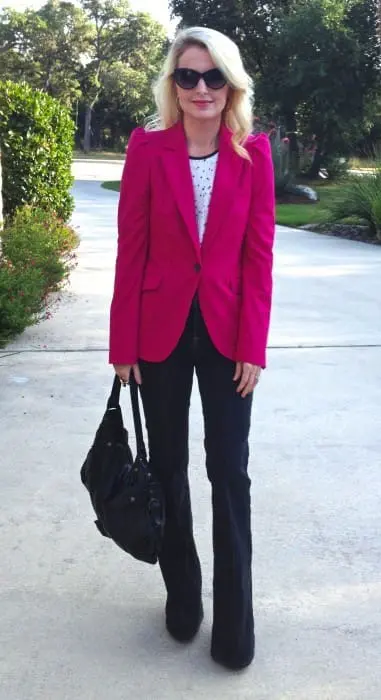 pink blazer