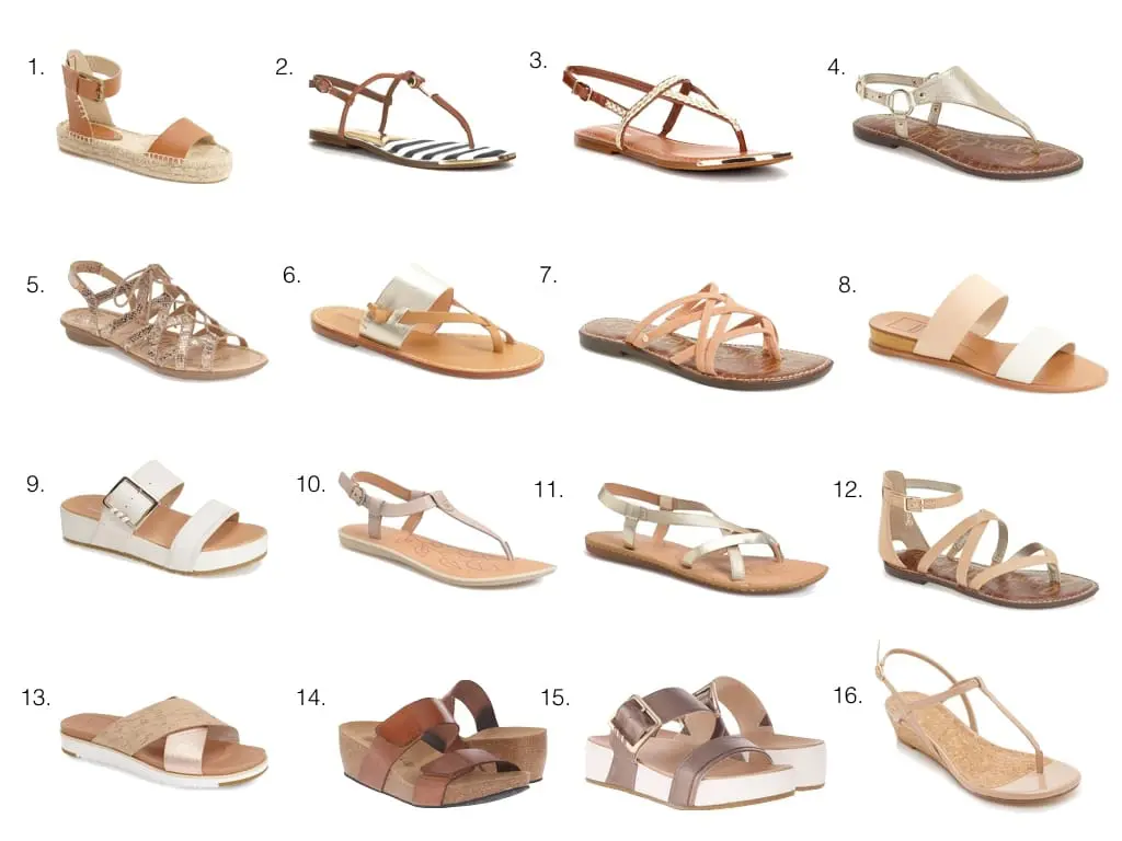 nude flat summer sandals comfort