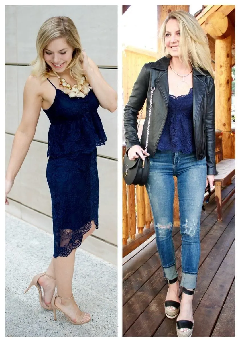 Lace cami, 2 ways, fashion bloggers, texas, oklahoma, petite bloggers