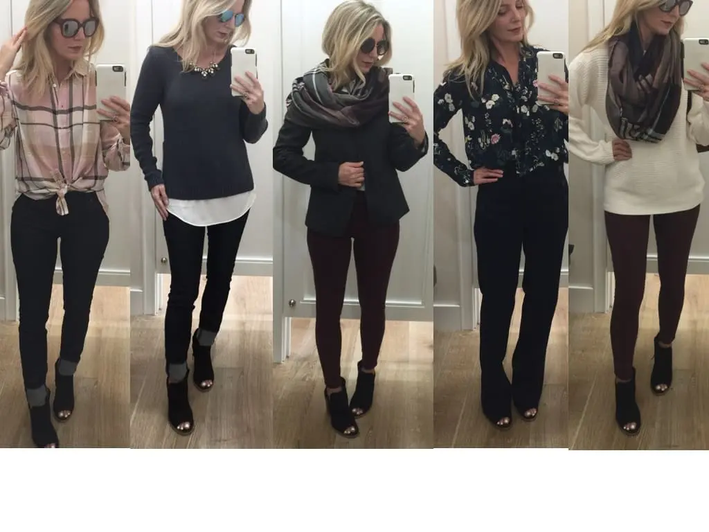 Loft Cookbook, fall fashion, trends, trending, jeans, trousers, tweed, blazers, jackets, scarves, dresses, workwear, what to wear, shopping, try on, video, fashion over 40