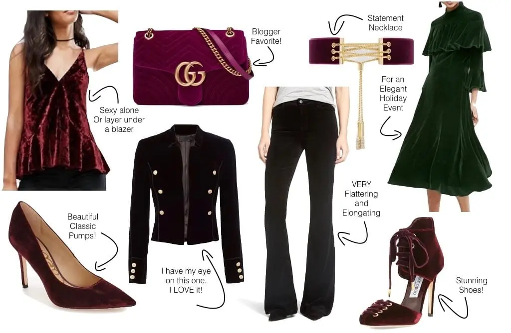 Velvet, velvet picks, velvet blazer, velvet choker, velvet dress, velvet pumps, velvet booties, velvet gucci, marmont,