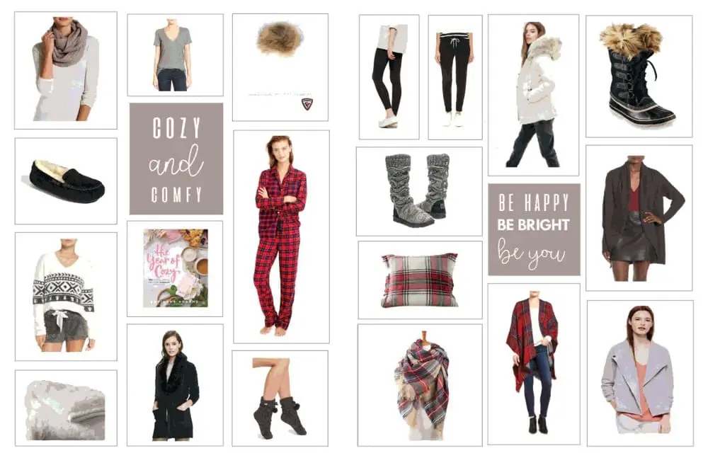 cozy gift ideas, holiday gift ideas, winter weather accessories, pajamas, slippers, socks, sweaters
