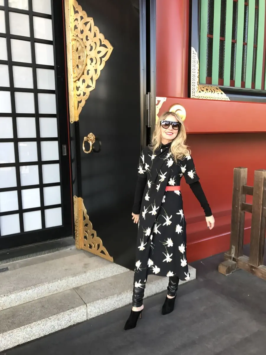 Erin busbee at senso-ji temple in tokyo japan