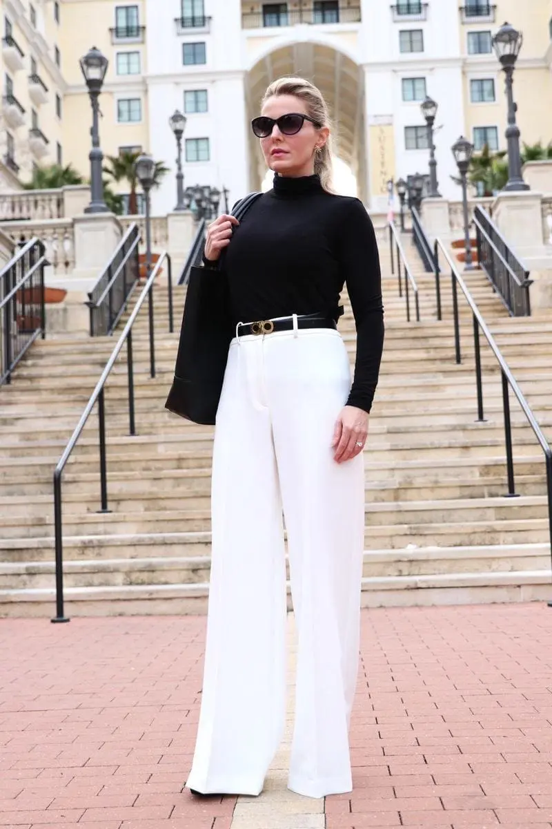 black and white oufit idea for winter season by erin busbee of busbeestyle.com, fashion blogger in texas