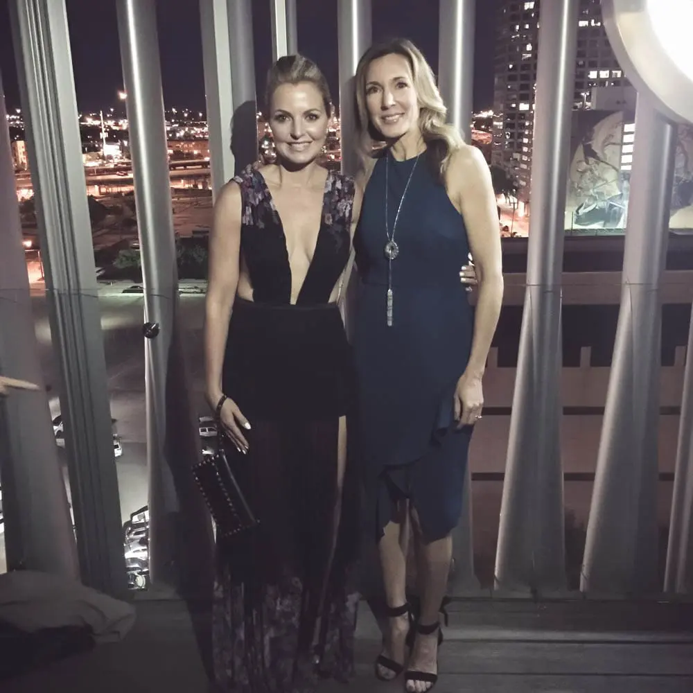 Erin Busbee of BusbeeStyle TV, fashion youtuber over 40 and Angie of Hot and Flashy anti-aging youtuber over 50 at the Reward Style Conference 2017 at wyly theater