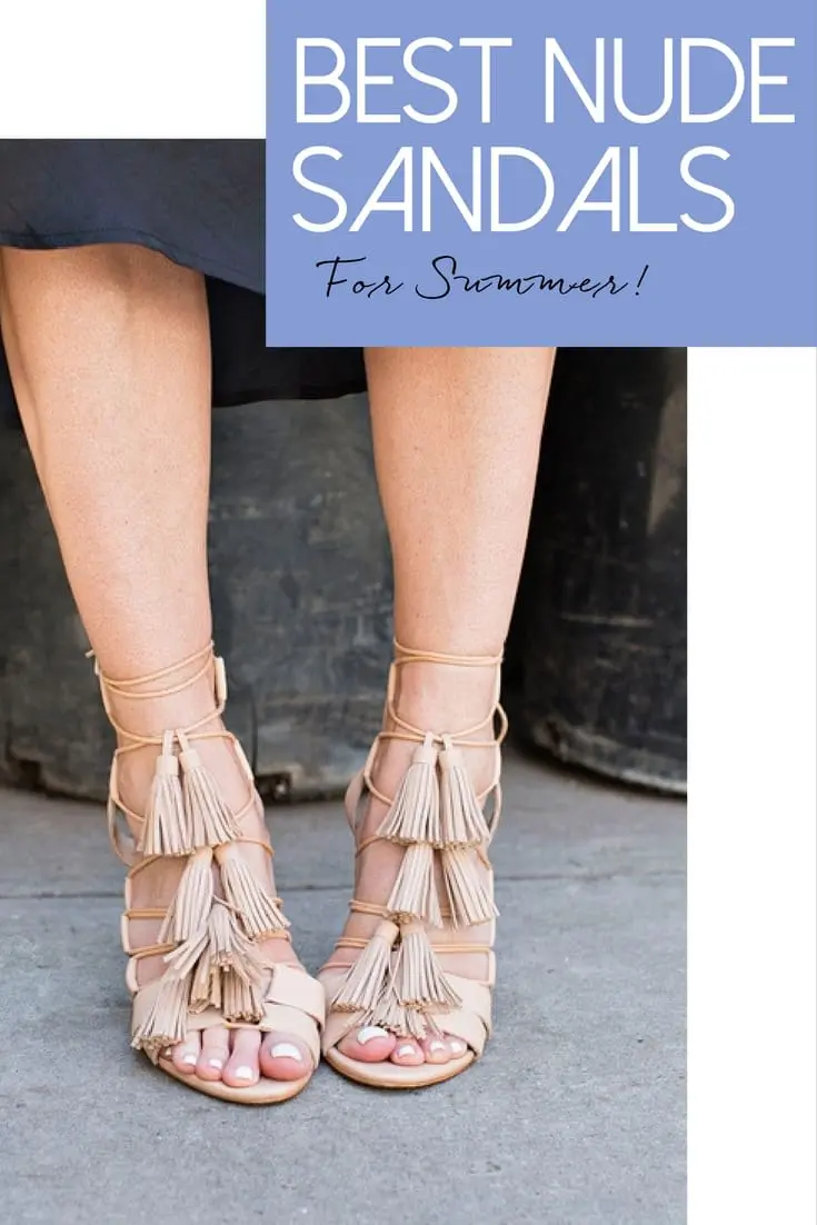 Best Nude Sandals for Summer including these "Luz" tassel sandals by Loeffler Randall