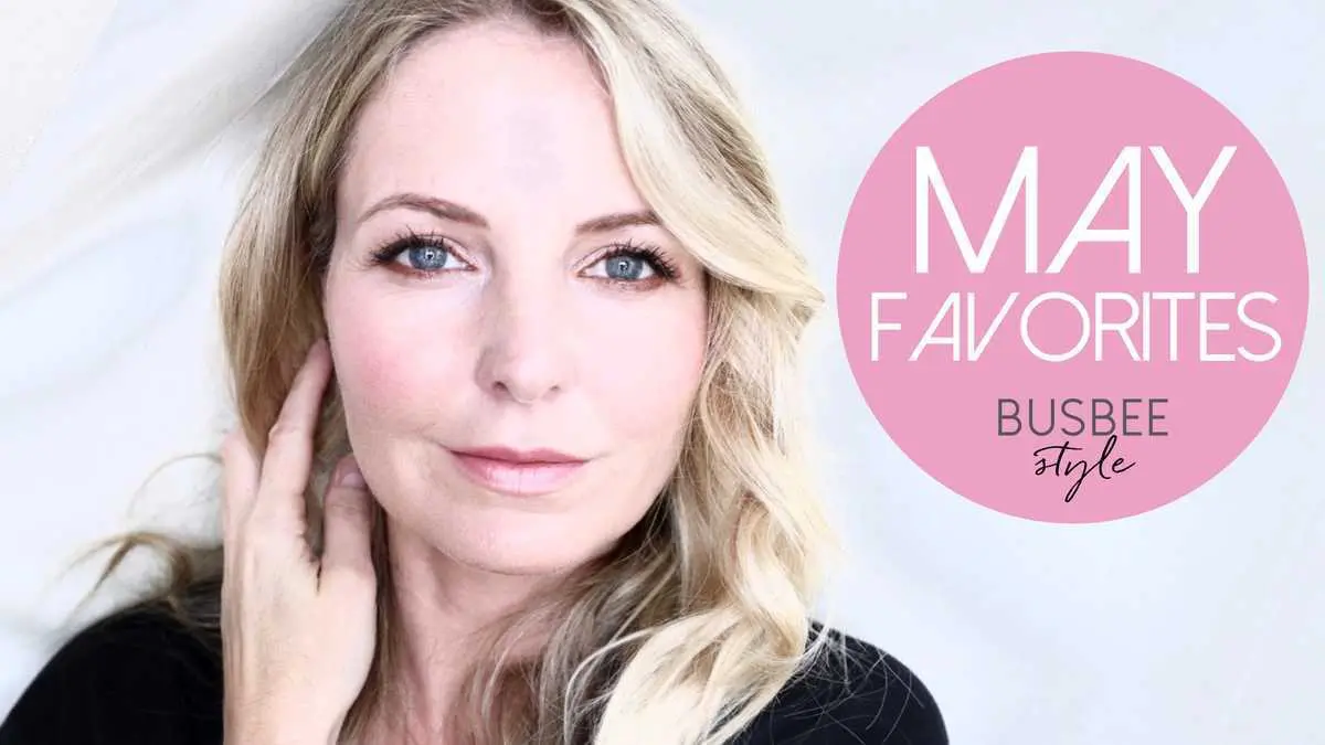 May Favorites Video, featuring fashion picks by fashion blogger and fashion youtuber Erin Busbee for women over 40, moto jackets, jeans, earrings, etc,