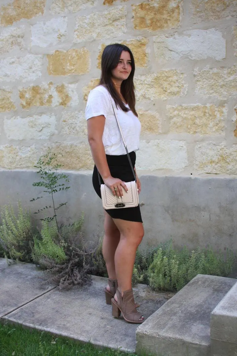 Wear it 2 Ways, styling the same black sporty skirt from Nordstrom sale, two ways, featuring a woman in her 40's and a millennial in her 20's 