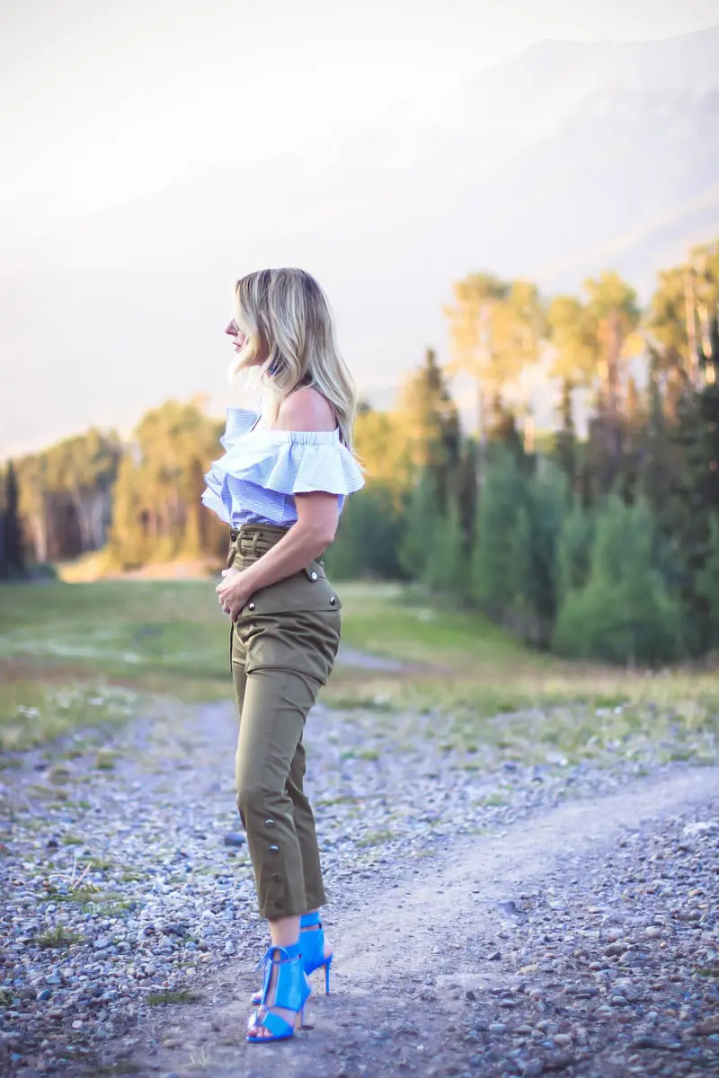 Edgy Pants, by Marissa Webb, Belle Pants, cargo pants on fashion blogger over 40, Erin Busbee, Busbee Style from Telluride, Colorado