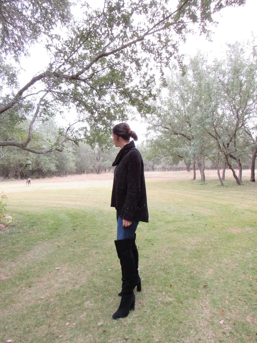 Black chenille sweater from target