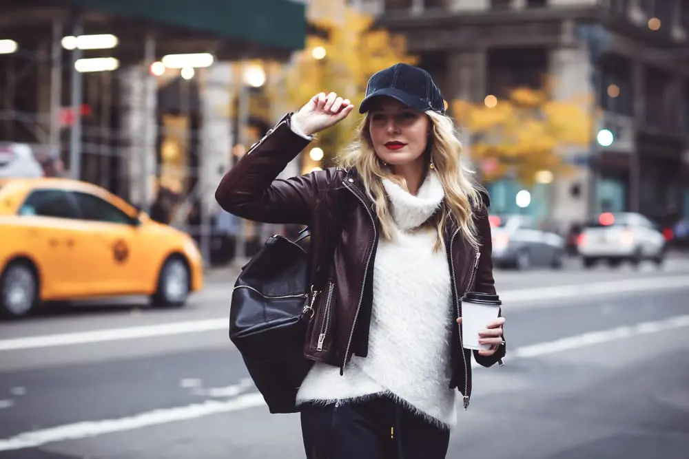 Track Pants by Alala perfect for wearing at the gym or the street, styled by fashion blogger over 40 Erin Busbee of Busbee Style in New York City