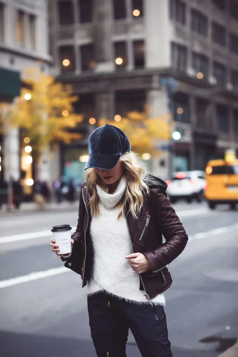 Track Pants by Alala perfect for wearing at the gym or the street, styled by fashion blogger over 40 Erin Busbee of Busbee Style in New York City