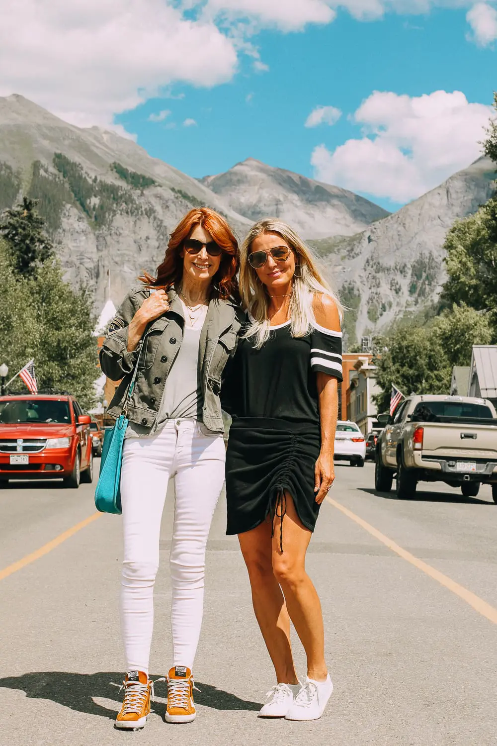 Styling sneakers two ways with fashion blogger over 50, Cathy Williamson