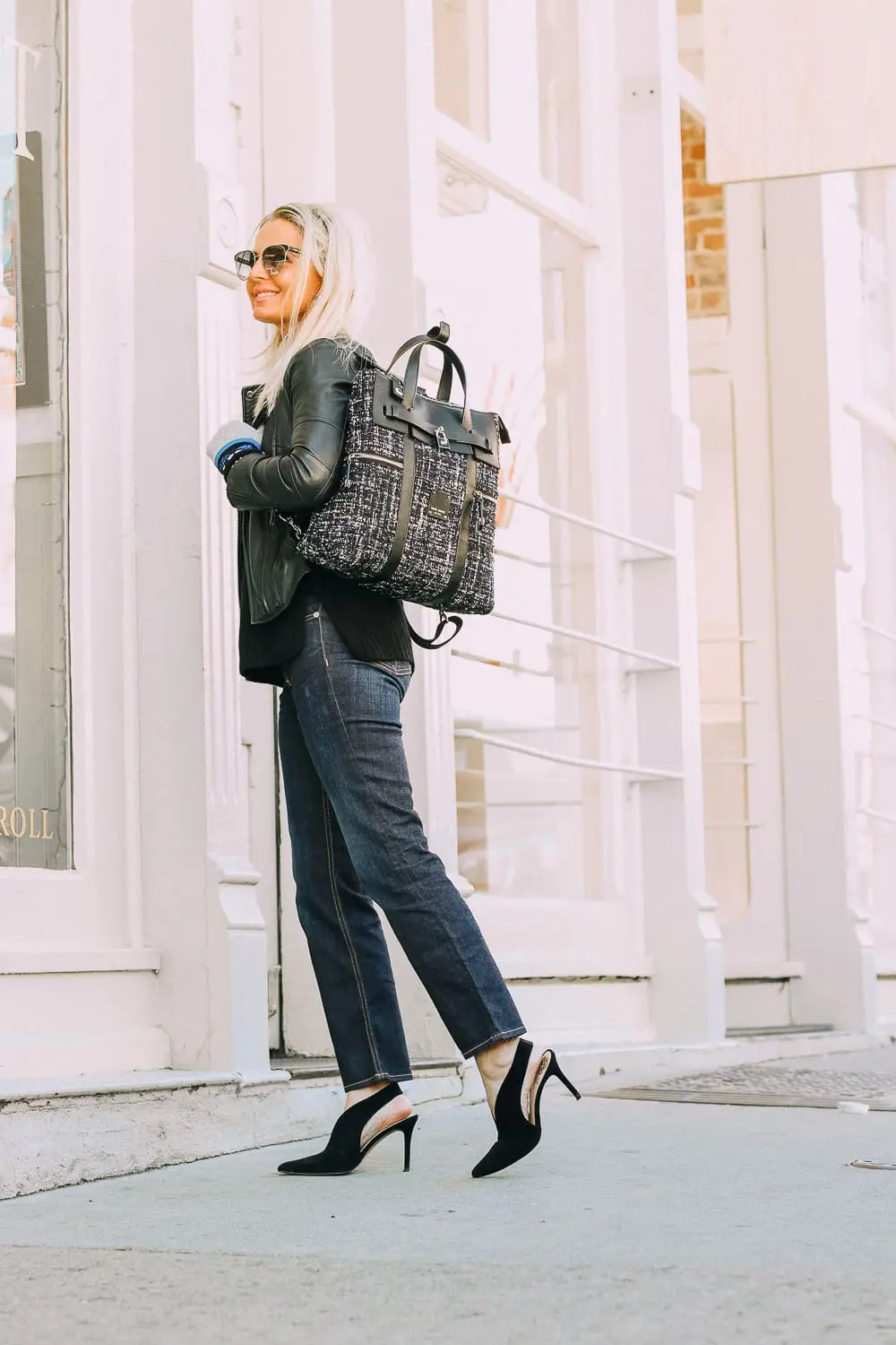 Henri Bendel Jetsetter, backpack, chic tweed backpack