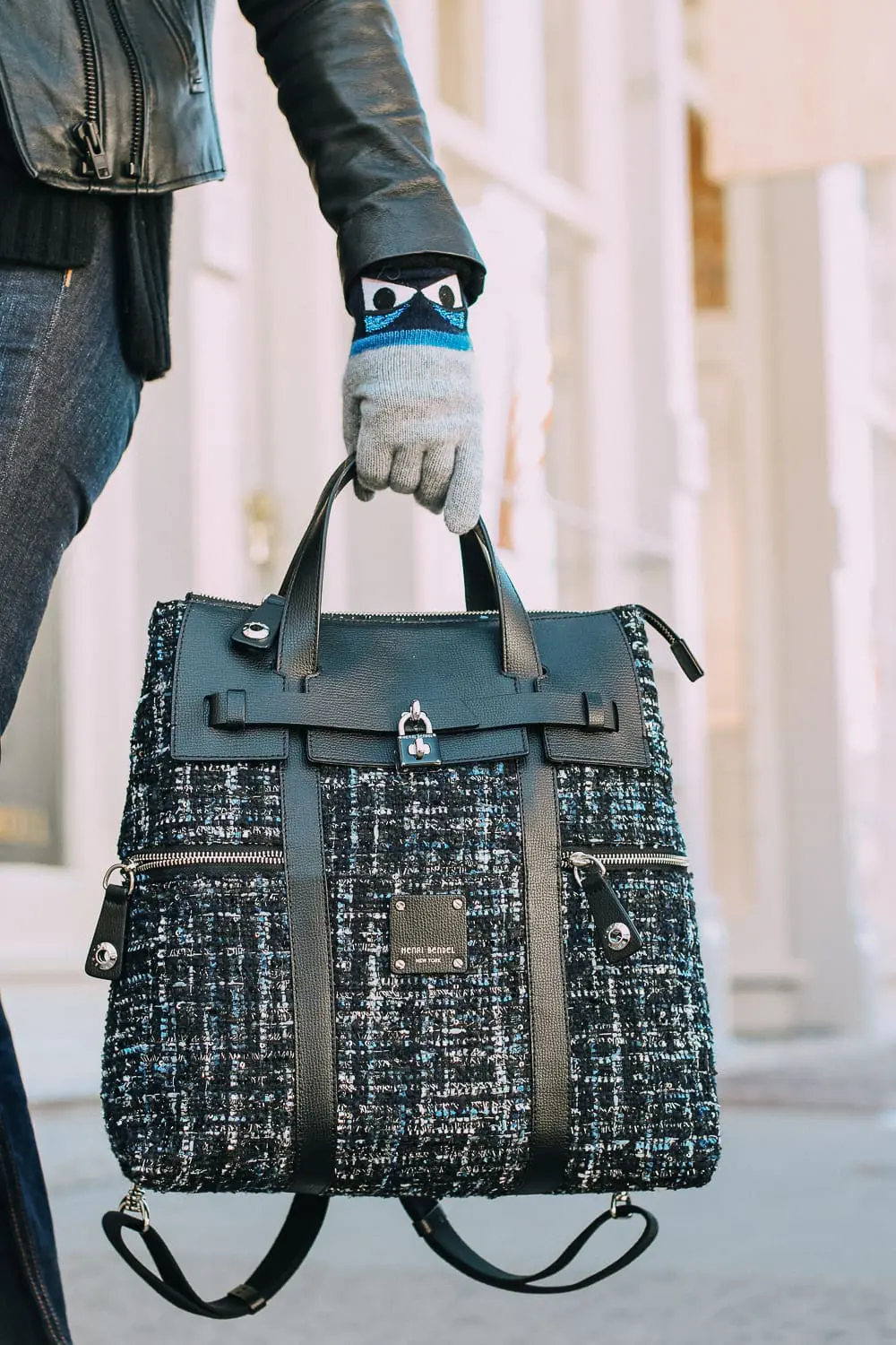 Henri Bendel Jetsetter, backpack, chic tweed backpack