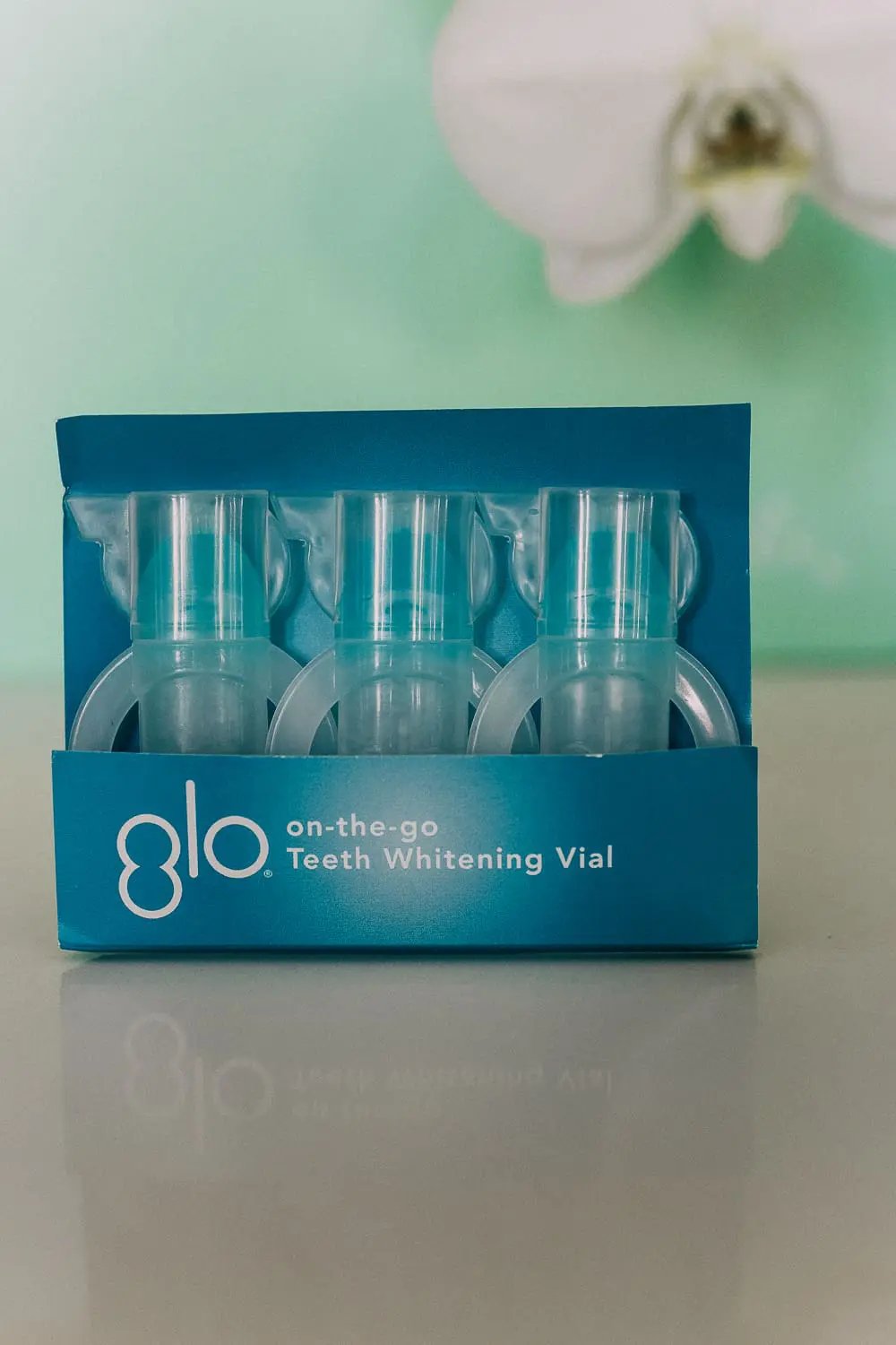 Try It Love It Beauty Box from QVC, featuring GLO on the go teeth whitener review by beauty blogger over 40 