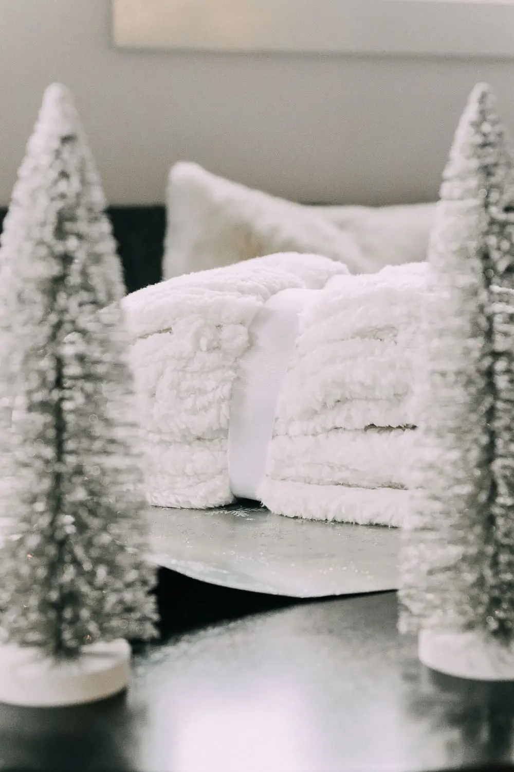 Holiday gift ideas featuring a fuzzy, faux fur throw blanket from JCPenney