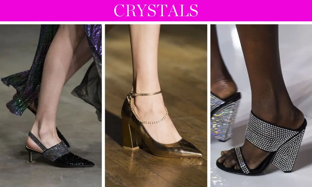 2019 runway shoe fashion trend crystals