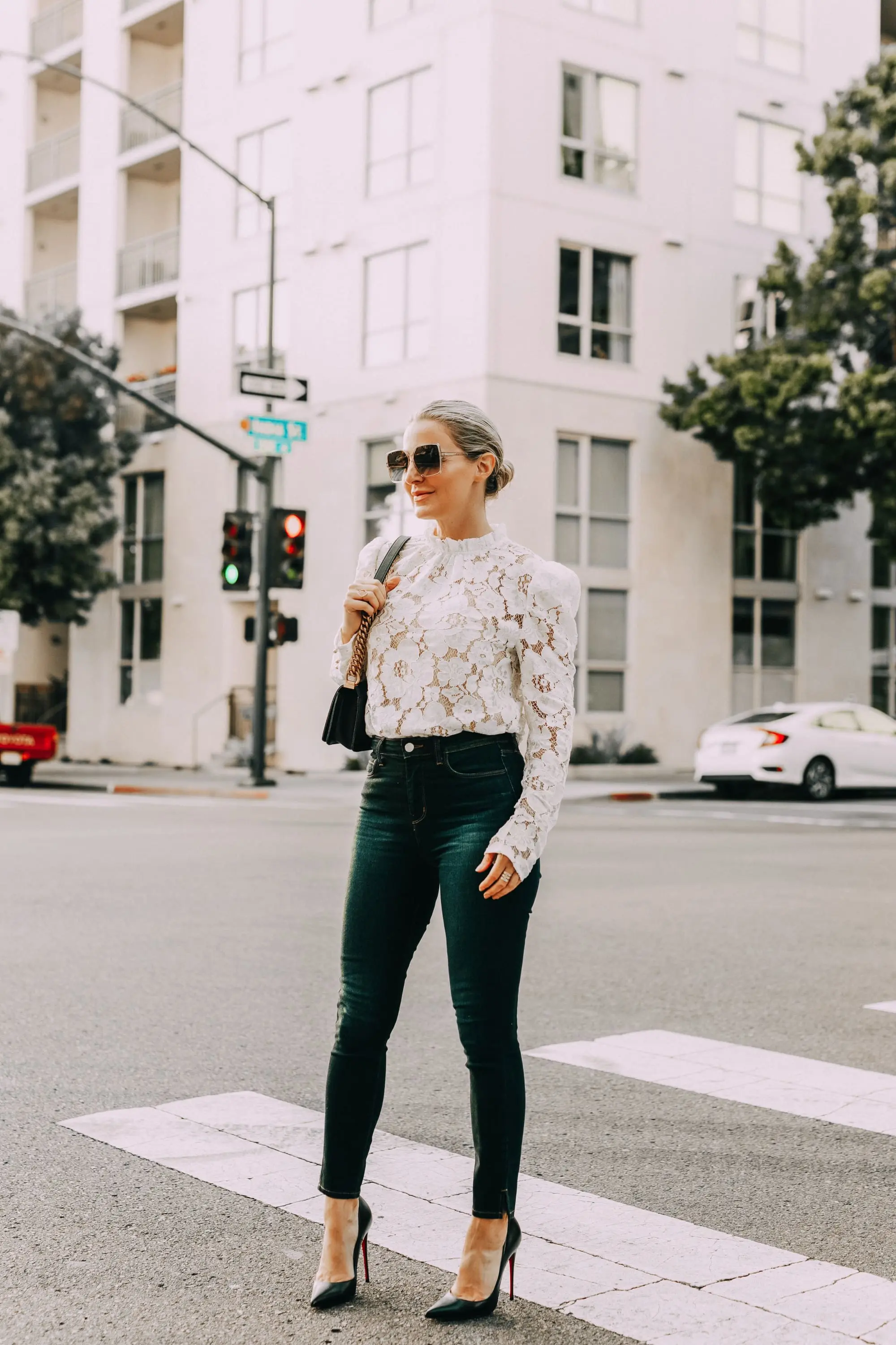 white lace blouse under $100