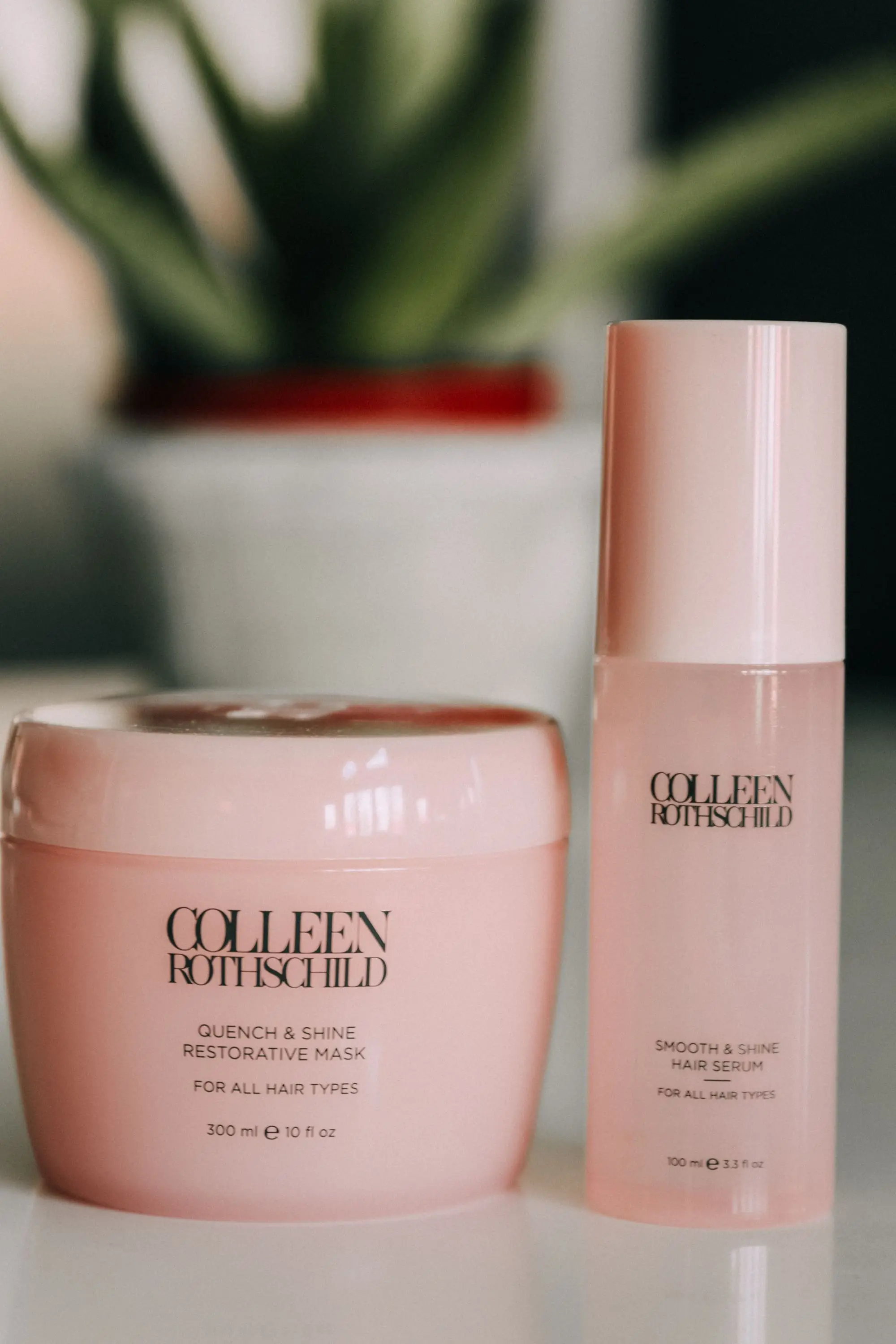 Colleen Rothschild Quench & Shine Restorative Hair Mask and Smooth & Shine Hair Serum gift duo