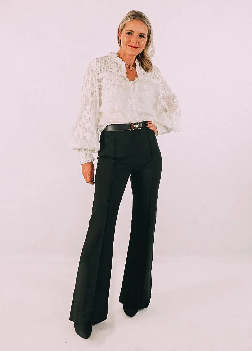 slimming pants by Spanx on fashion blogger Erin Busbee of Busbee Style
