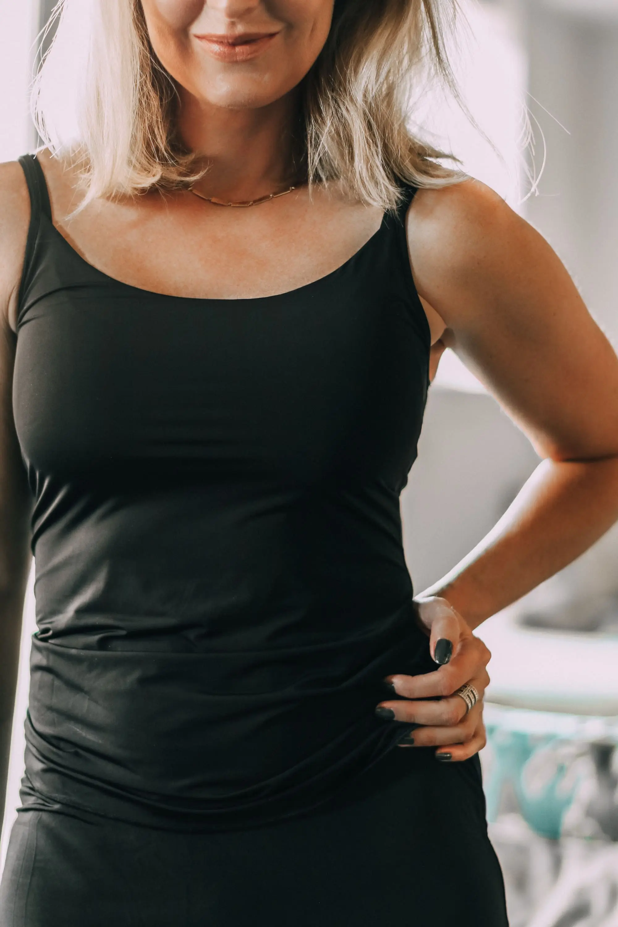 Jockey black skirt slip and black color camisole undergarments
