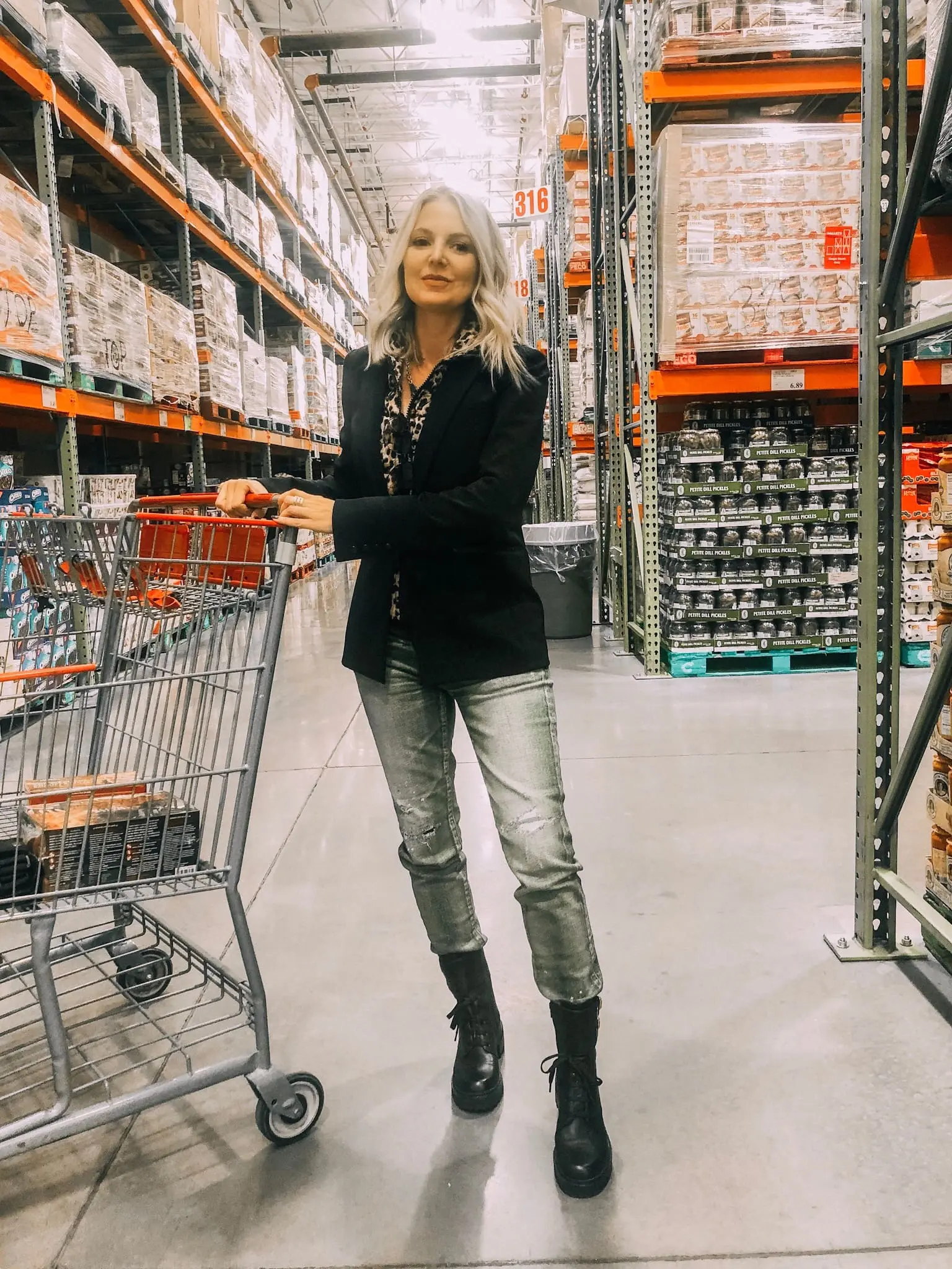 Monthly Favorites, Fashion blogger Erin Busbee of BusbeeStyle.com wearing a white turtleneck sweater with skinny jeans and Vince Camuto booties in Telluride, Colorado