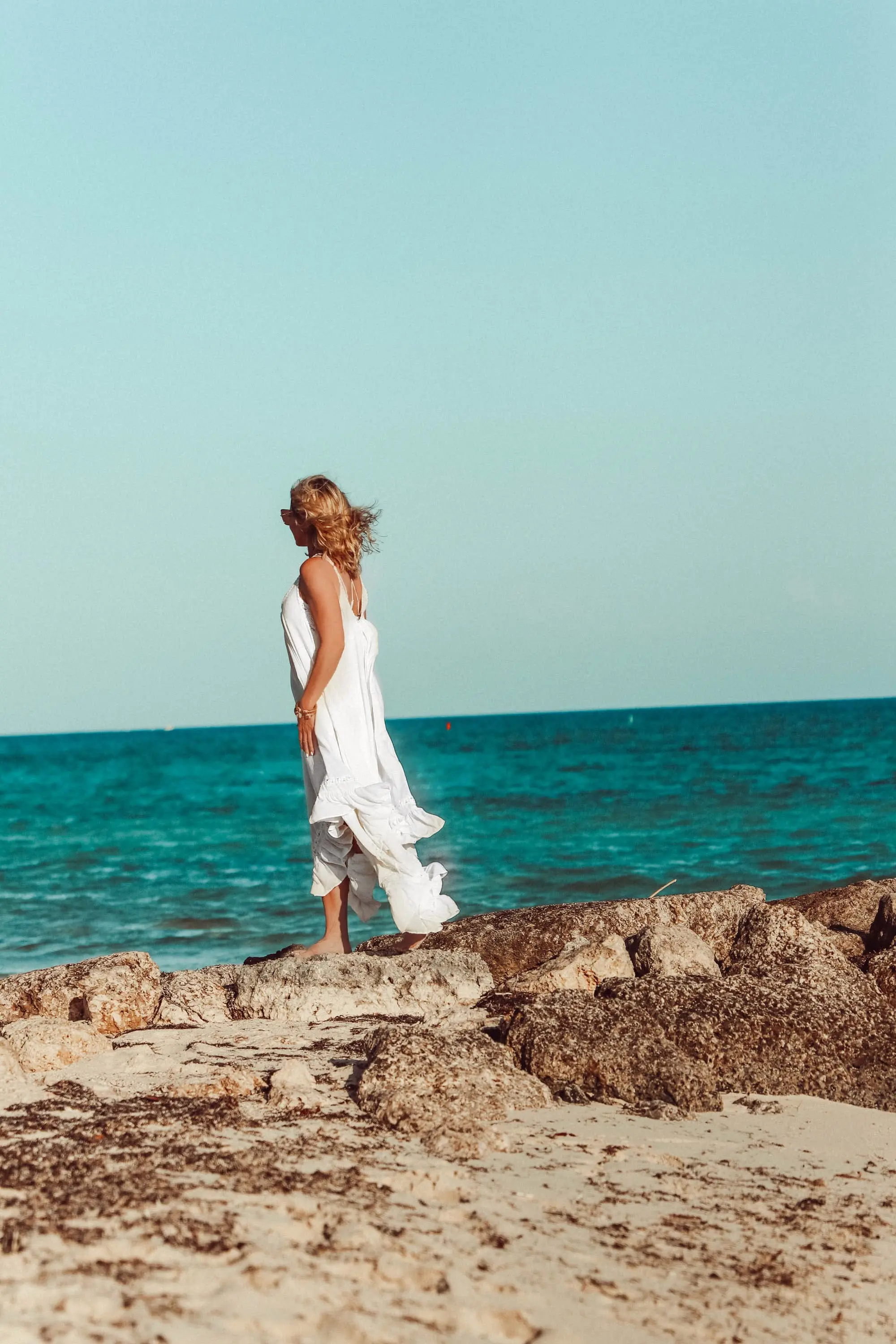 White Free People Maxi Beach Coverup