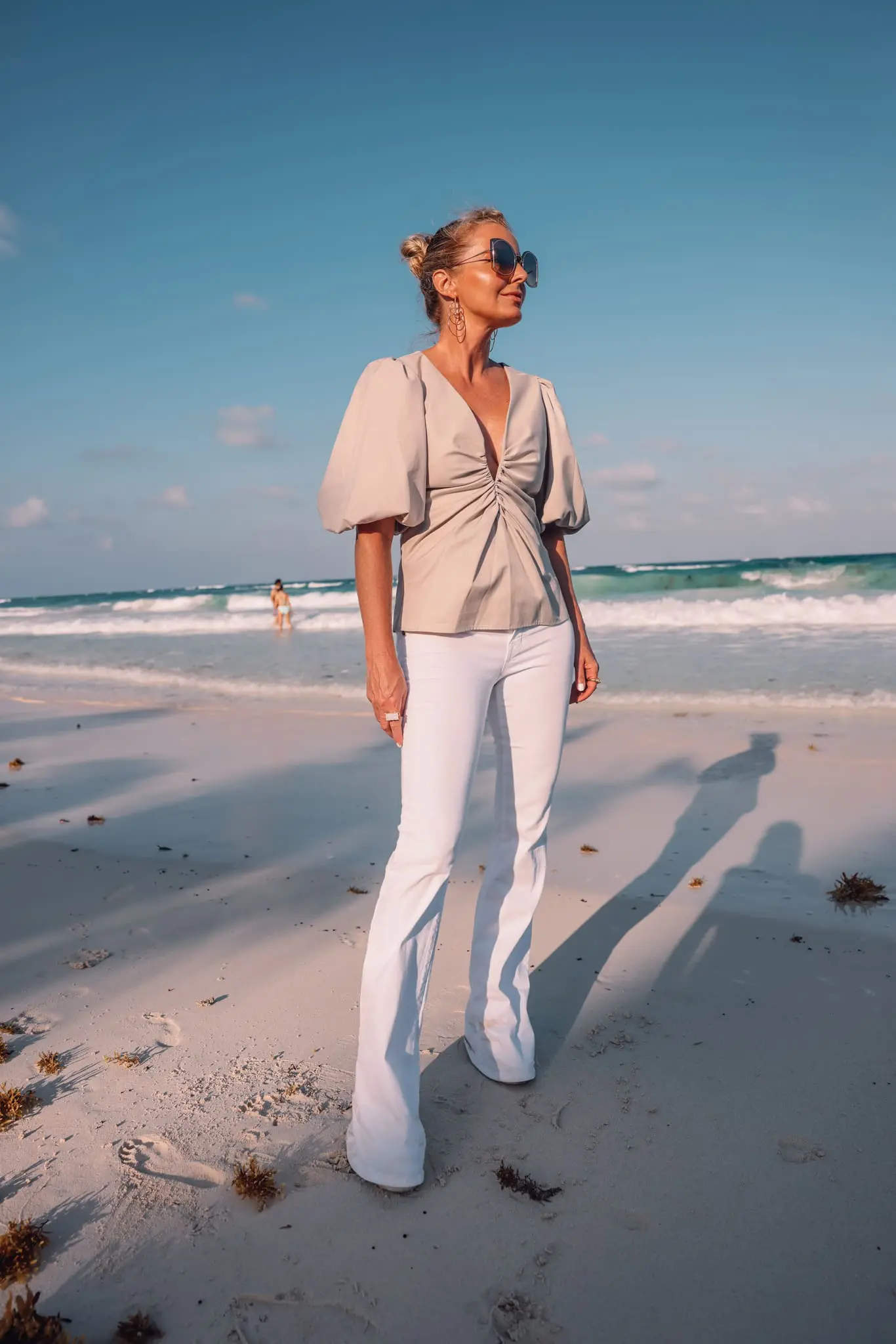 Amanda uprichard puff sleeve top, best puff sleeve top, amanda uprichard, erin bsubee