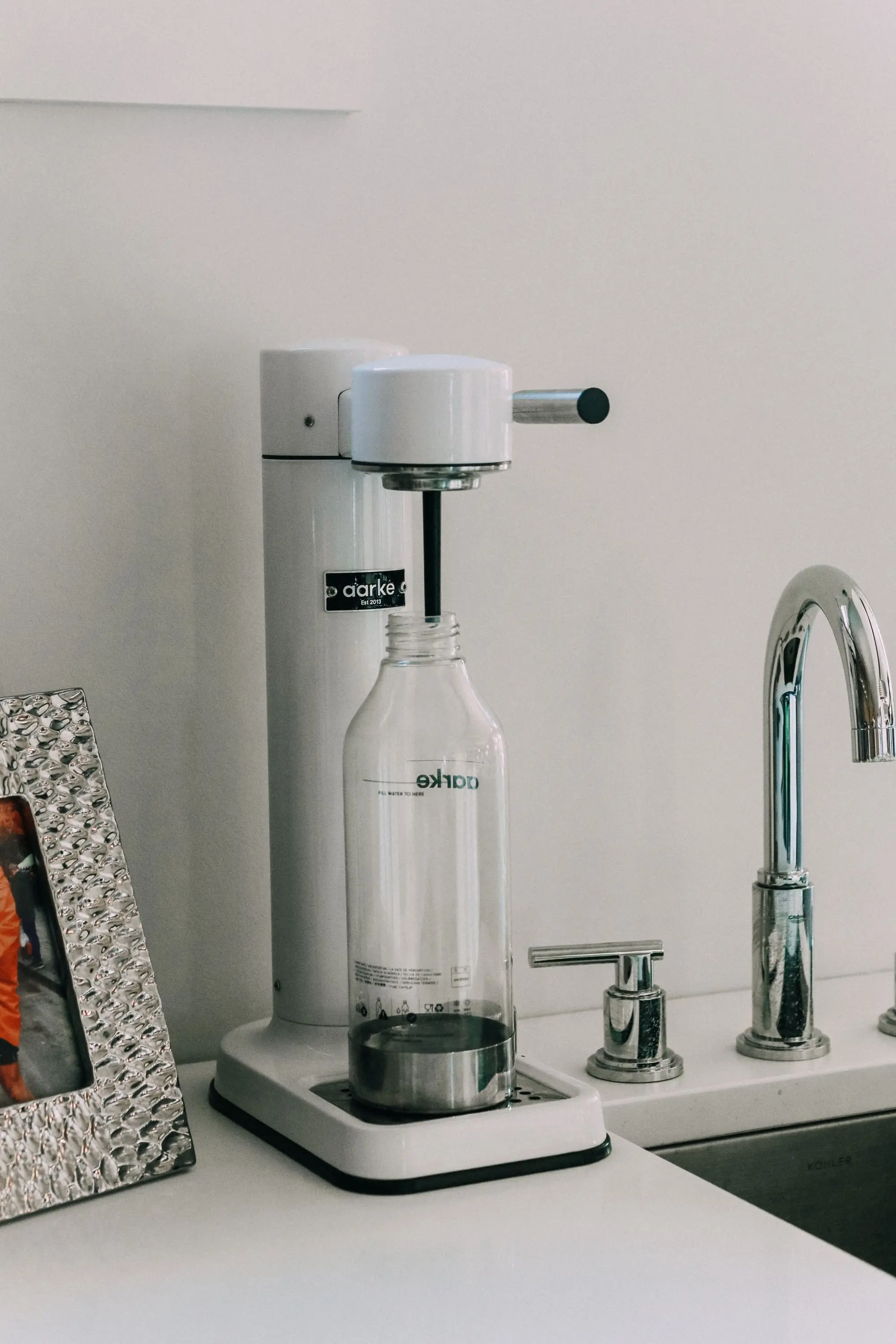 carbonator on wet bar or coffee station