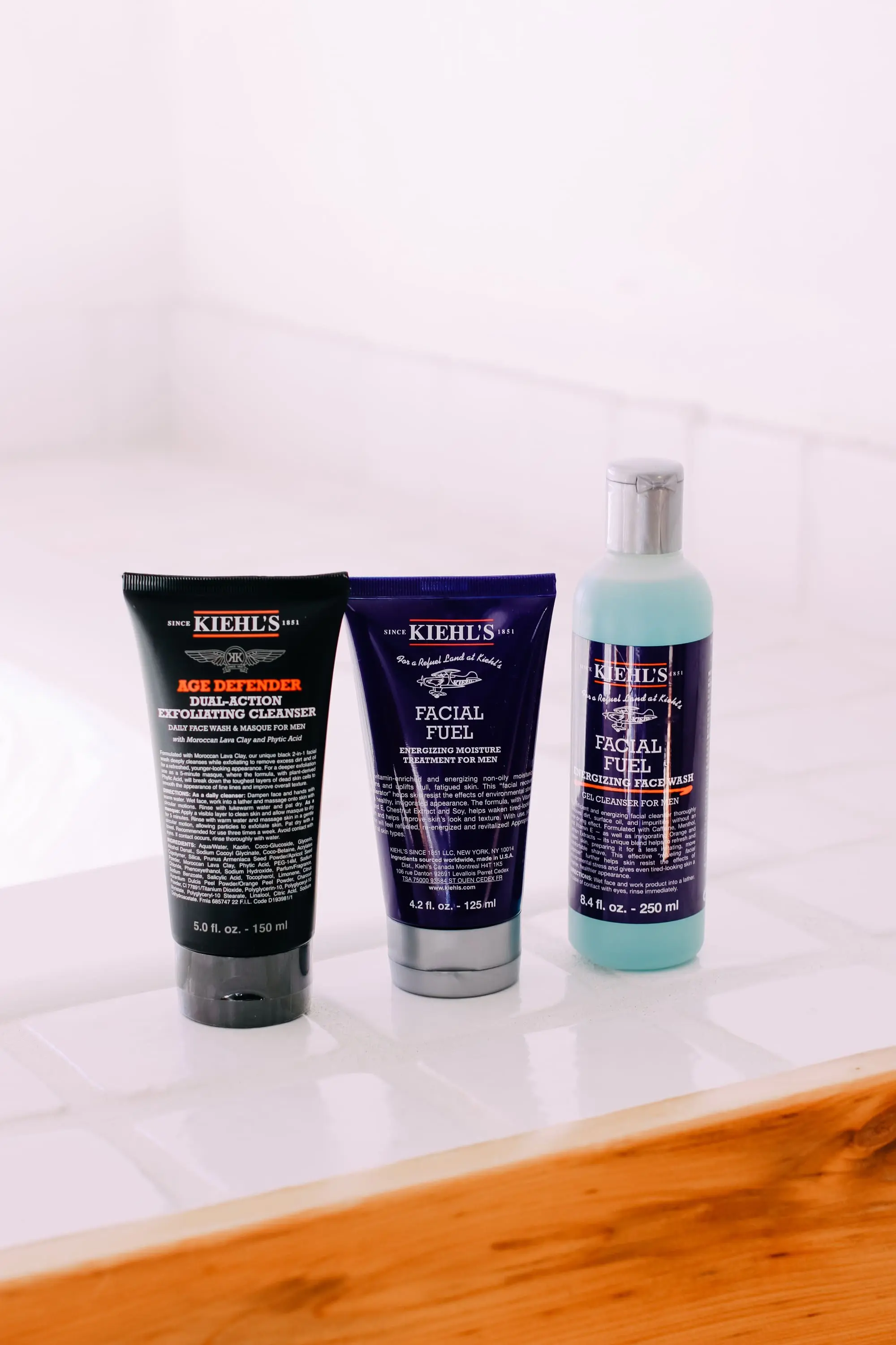 Skincare Gifts, Erin Busbee of Busbee Style sharing skincare for men including the Age Defender Duel Action Exfoliating Cleanser by Kiehl's