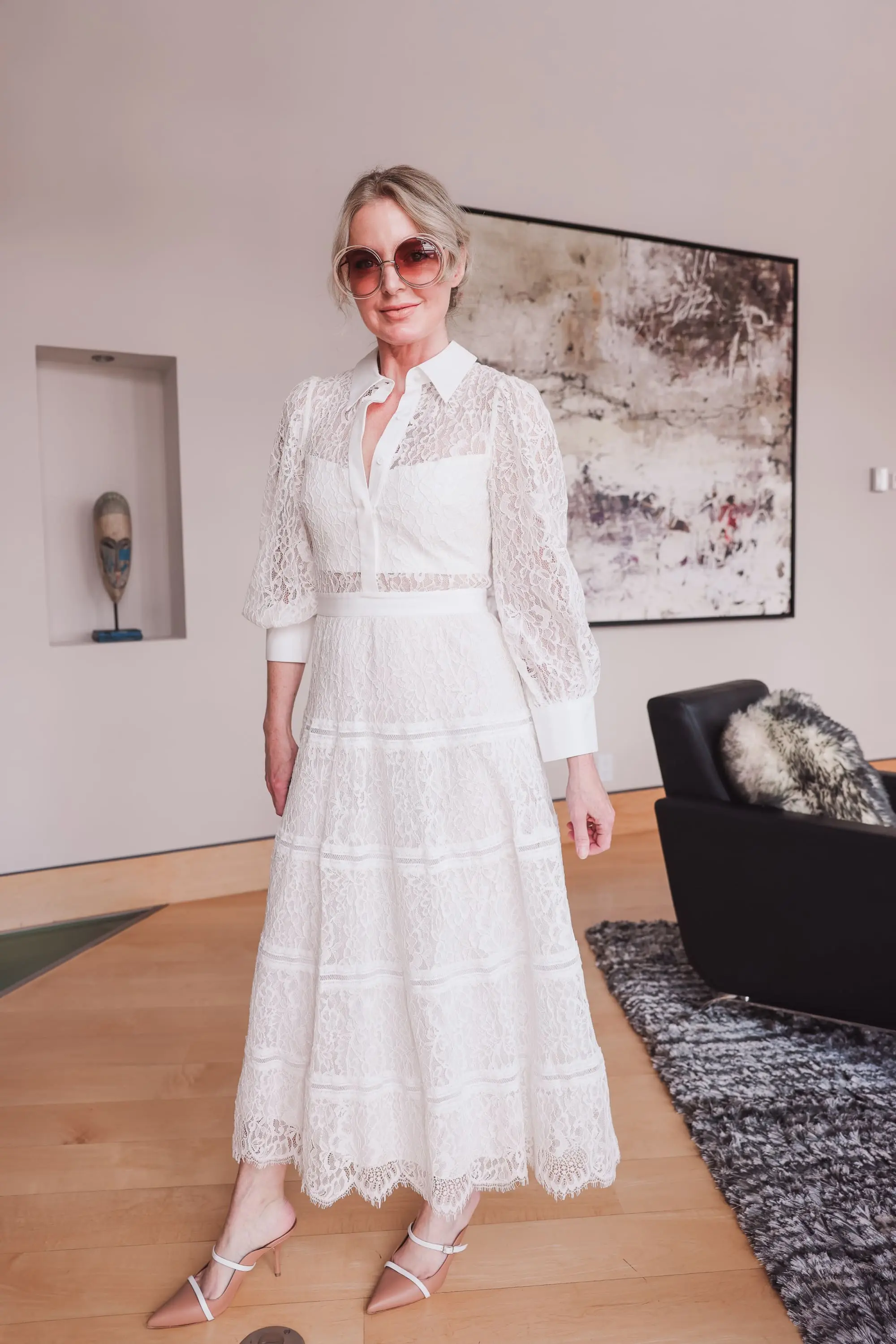 spring shoes, shoe trends spring 2021, best spring shoes, spring shoe styles, shoes for spring, summer shoes, summer sandals, summer shoes list, erin busbee, white lace dress, chloe sunglasses, malone souliers mules