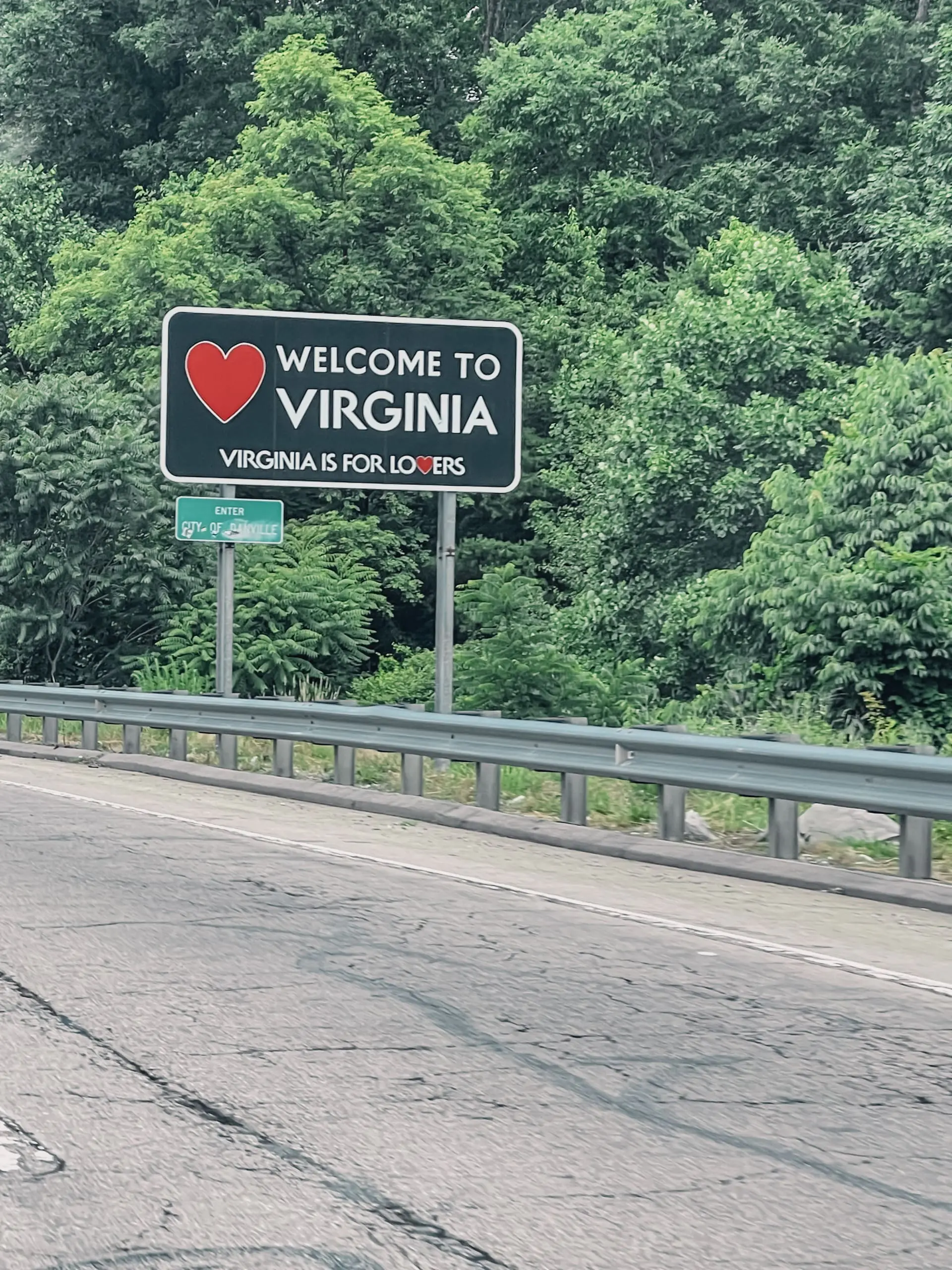 where to stop on a cross-country road trip, best places to stop on a cross country road trip, cross country road trip, west coast to east coast road trip, erin busbee, traveling with kids, how to travel with kids, how to travel with a dog, cross country road trip with kids, virginia welcome sign