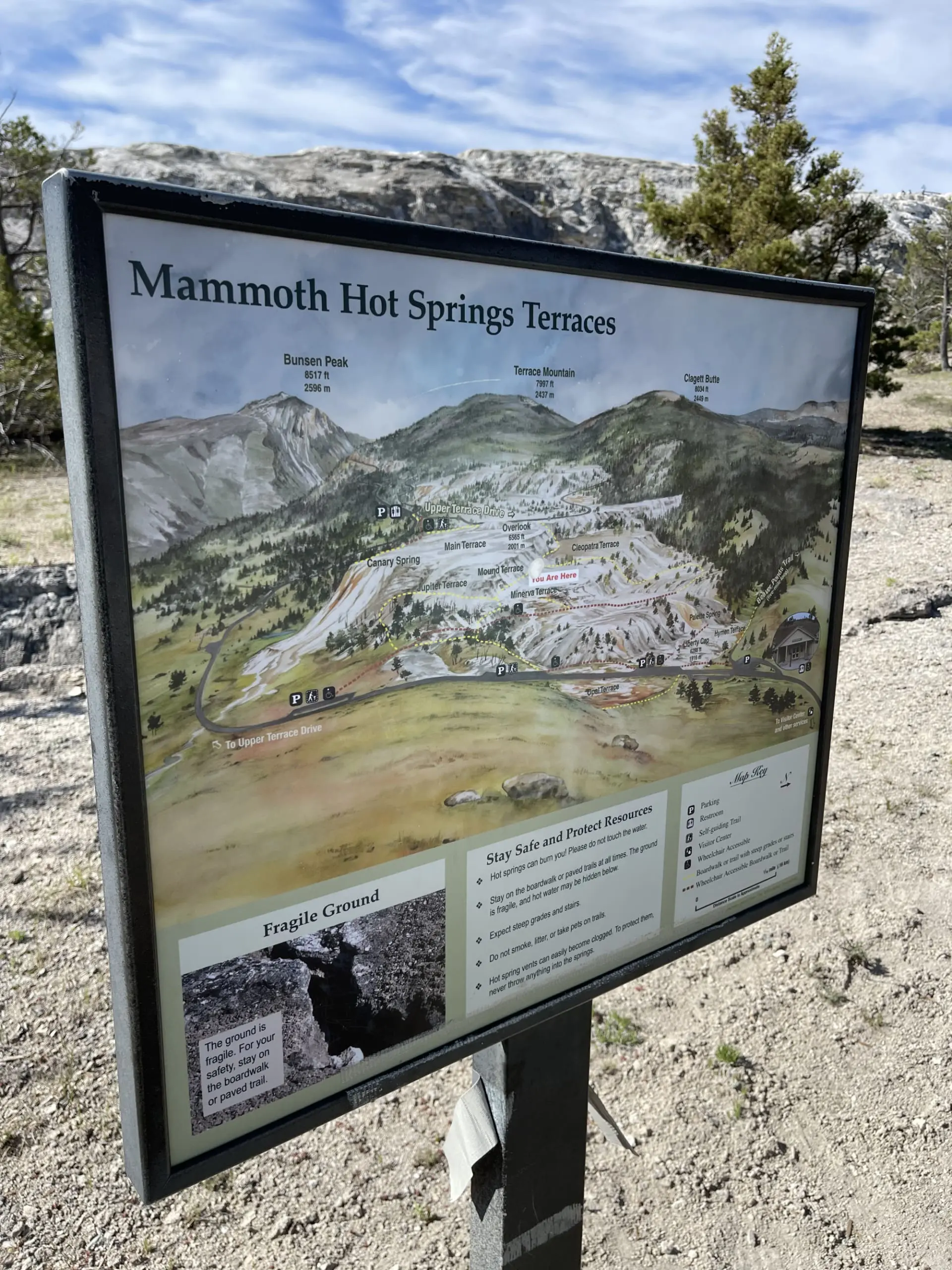 where to stop on a cross-country road trip, best places to stop on a cross country road trip, cross country road trip, west coast to east coast road trip, erin busbee, traveling with kids, how to travel with kids, how to travel with a dog, cross country road trip with kids, yellowstone national park, mammoth hot springs