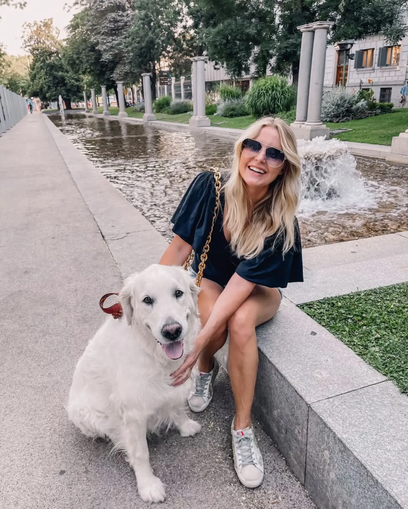move to spain, move to madrid, why move to spain, where to move in spain, moving to spain, how to move to spain, where to live in spain, Erin Busbee, black nation ltd tee with moussy vintage denim shorts and golden good sneakers
