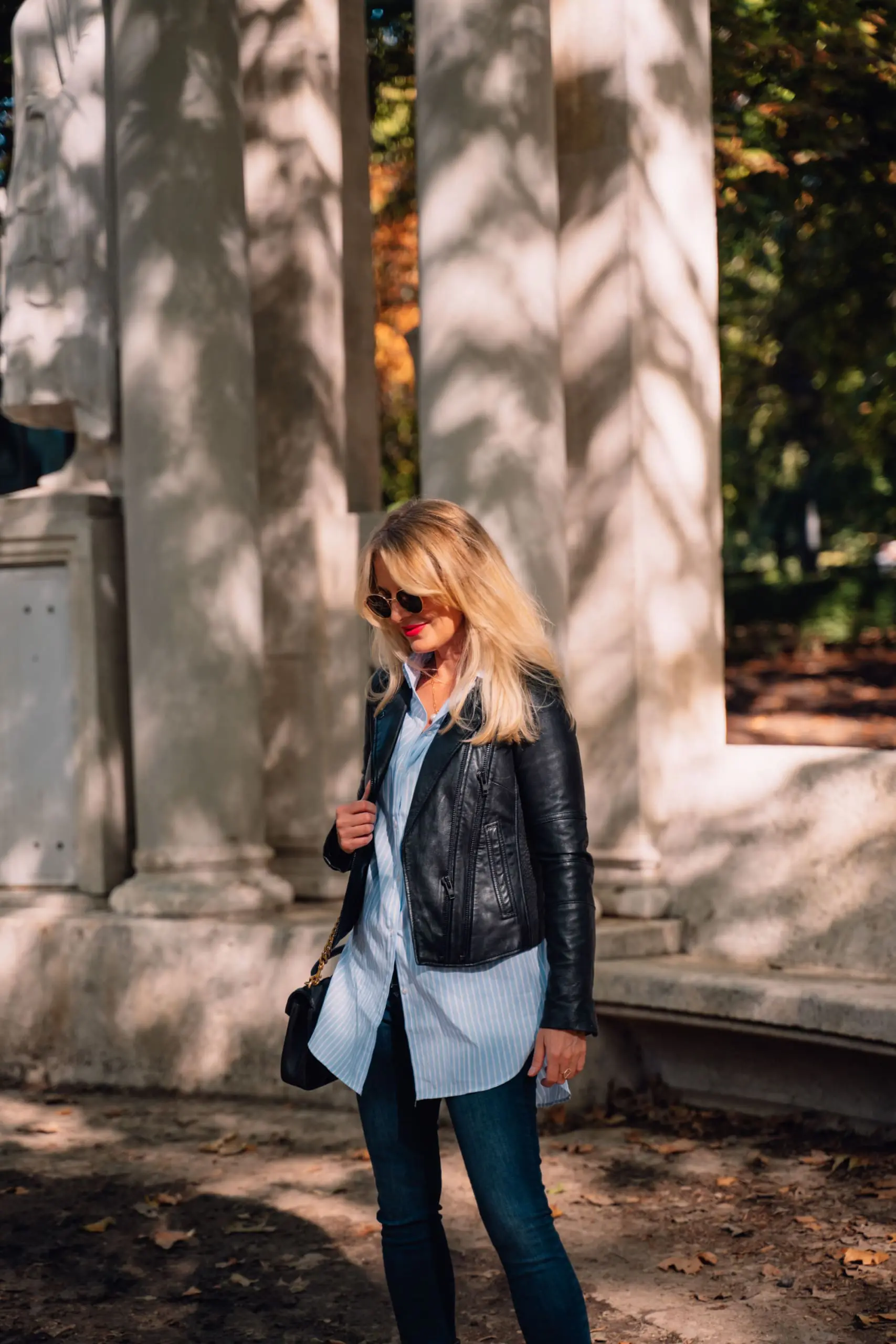 wardrobe basics, white button-down shirt, oversized button-down shirt, styling a button-down shirt, Erin Busbee, fashion over 40