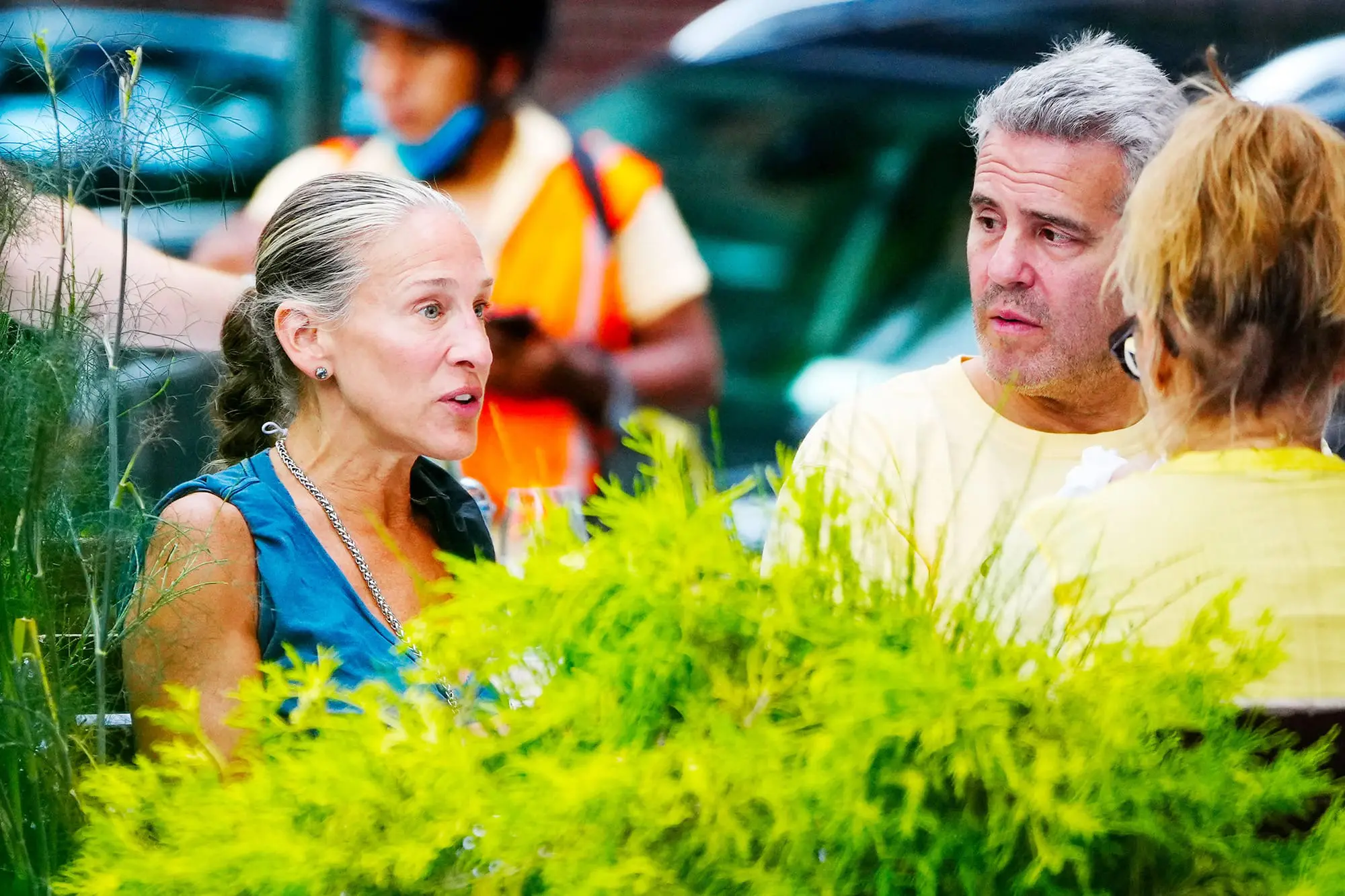 Societal ageism, ageism, ageism issue, sexism issue, ageism in the workplace, sarah jessica parker and andy cohen, sarah jessica parker, andy cohen, sjp, and just like that, sex and the city, sarah jessica parker and andy cohen at lunch