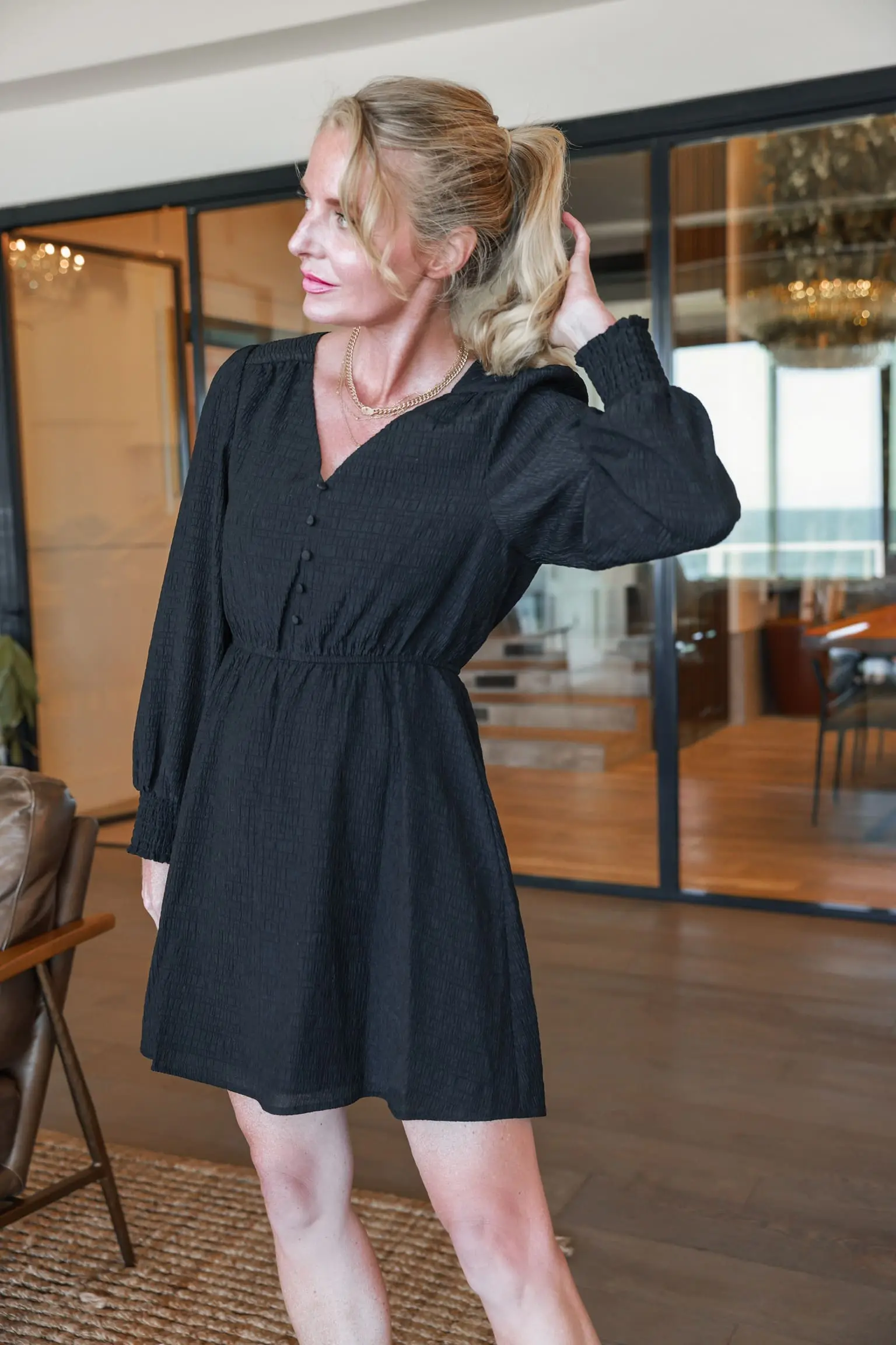 black dress in summer