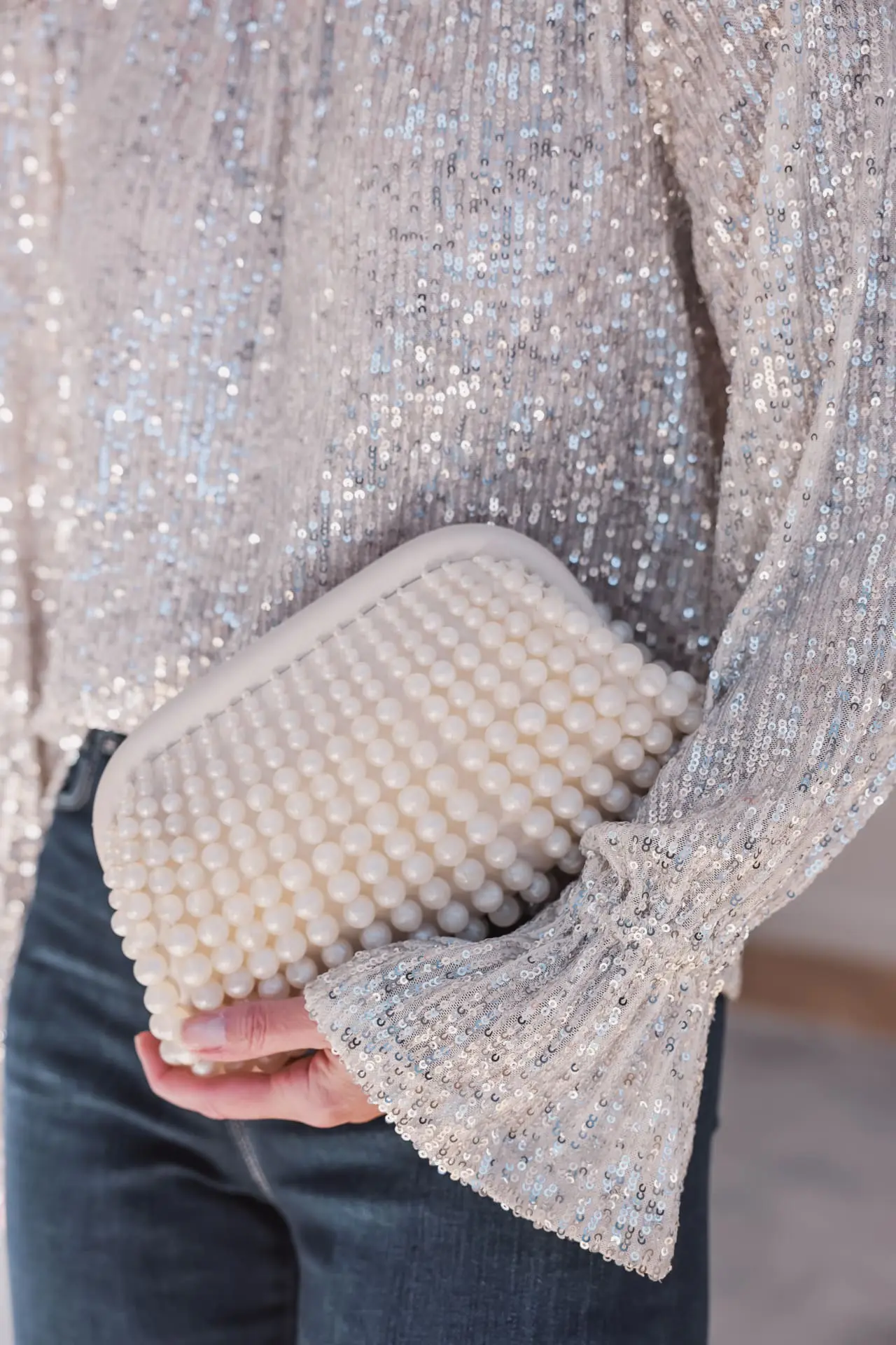 cult gaia beaded clutch