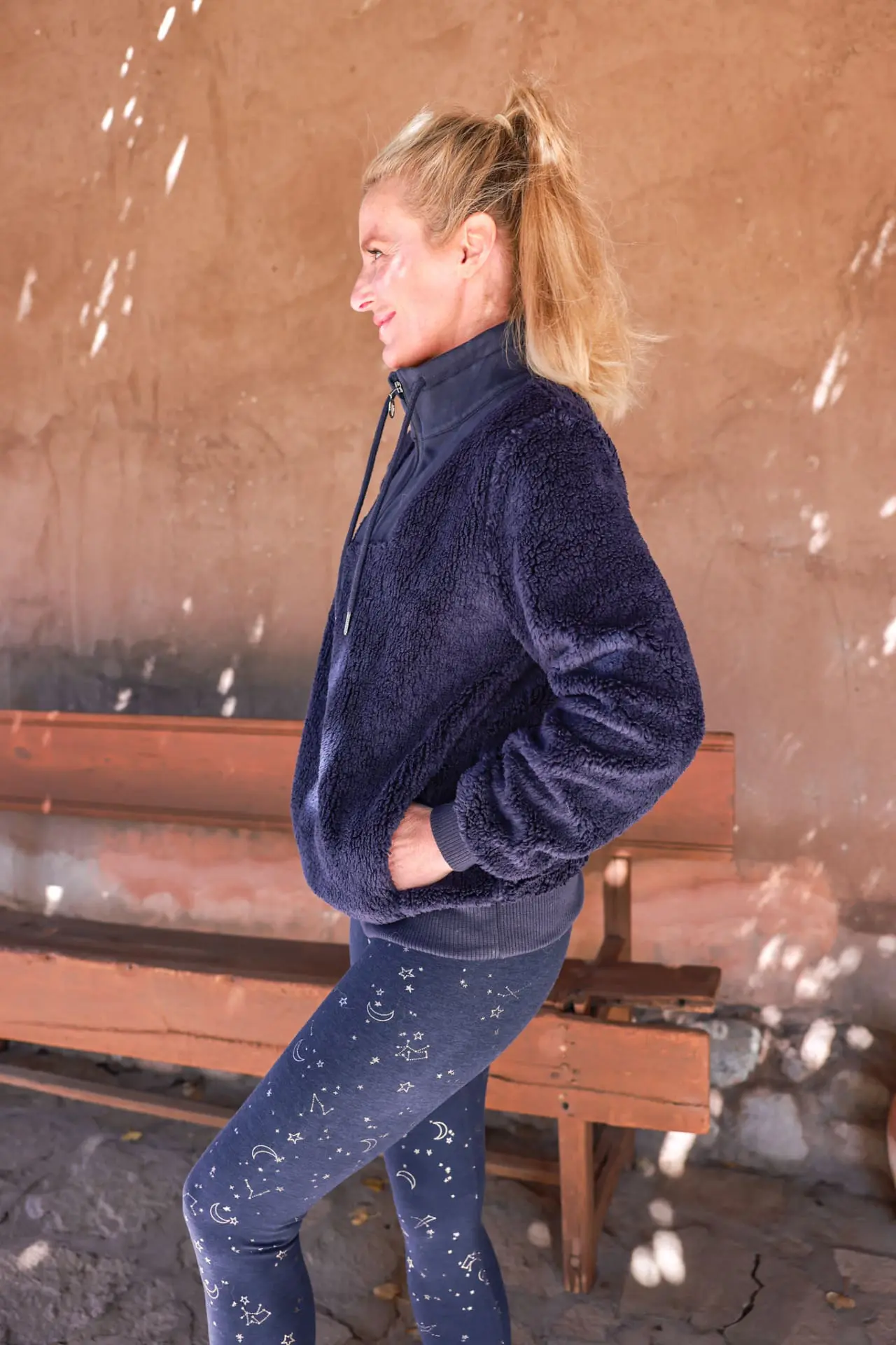 Affordable Activewear For Women, faux shearling sweaty betty pullover