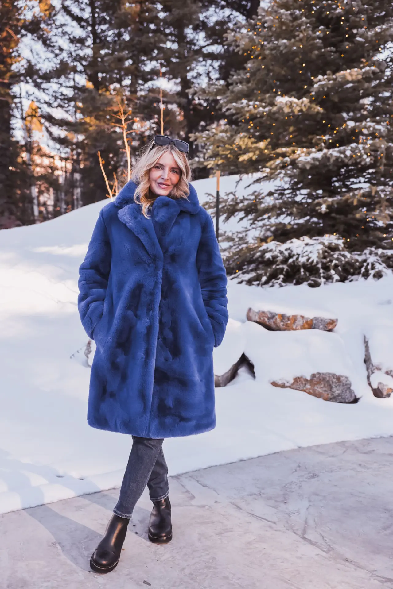 Faux Fur Coat winter style | Sequin Tops For New Year's Eve