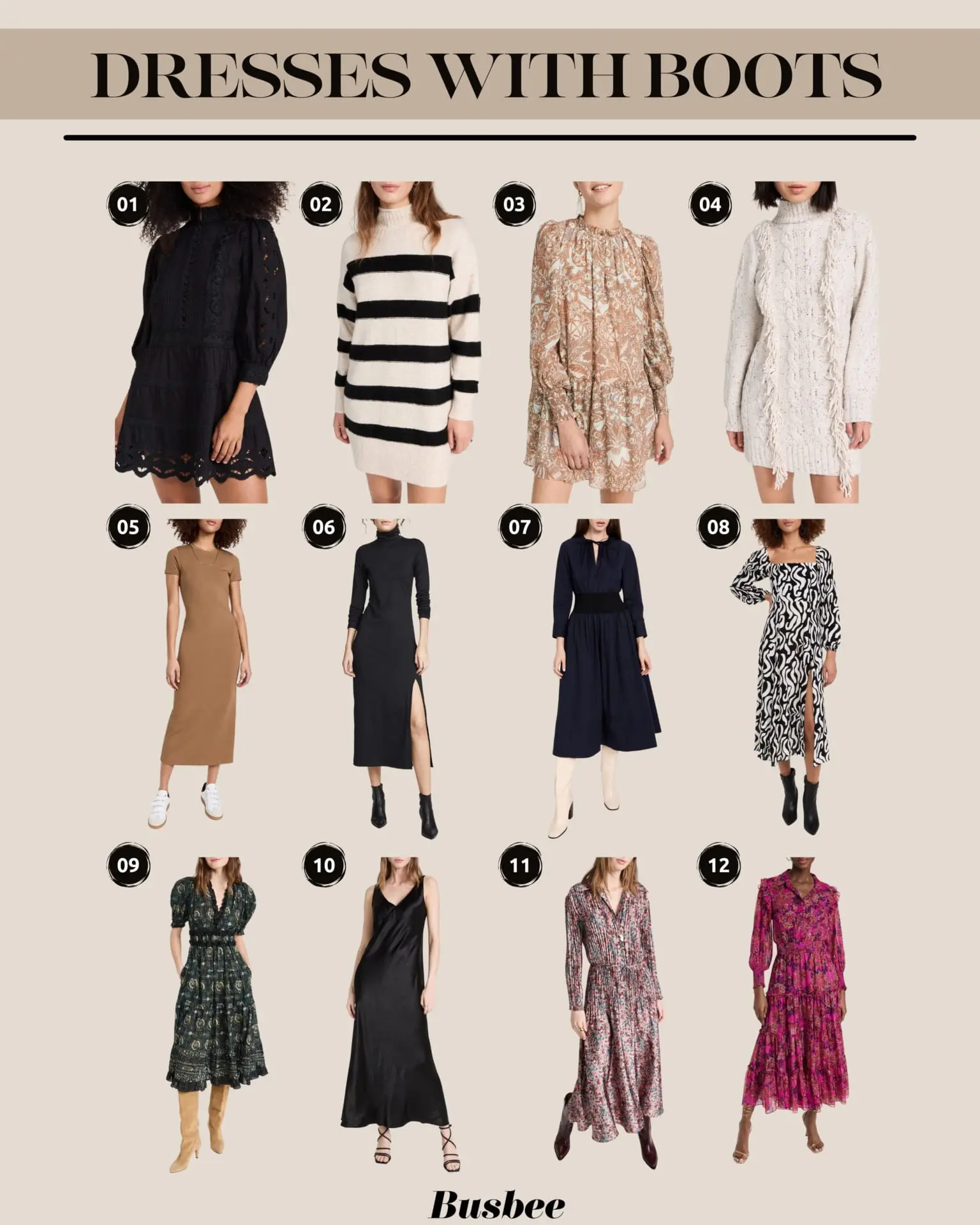 Best Dresses To Wear With Boots