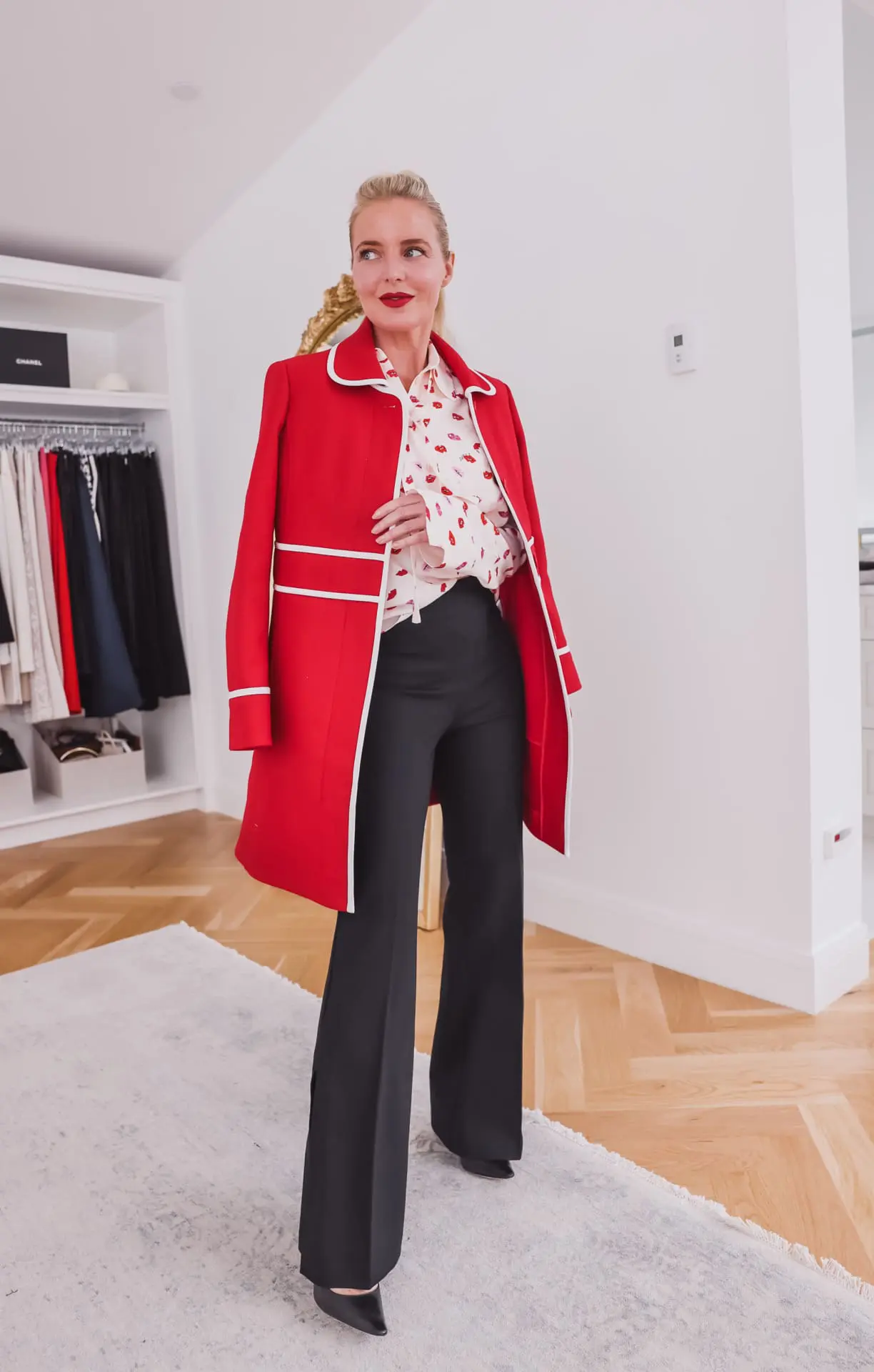 zadig & voltaire lips print blouse