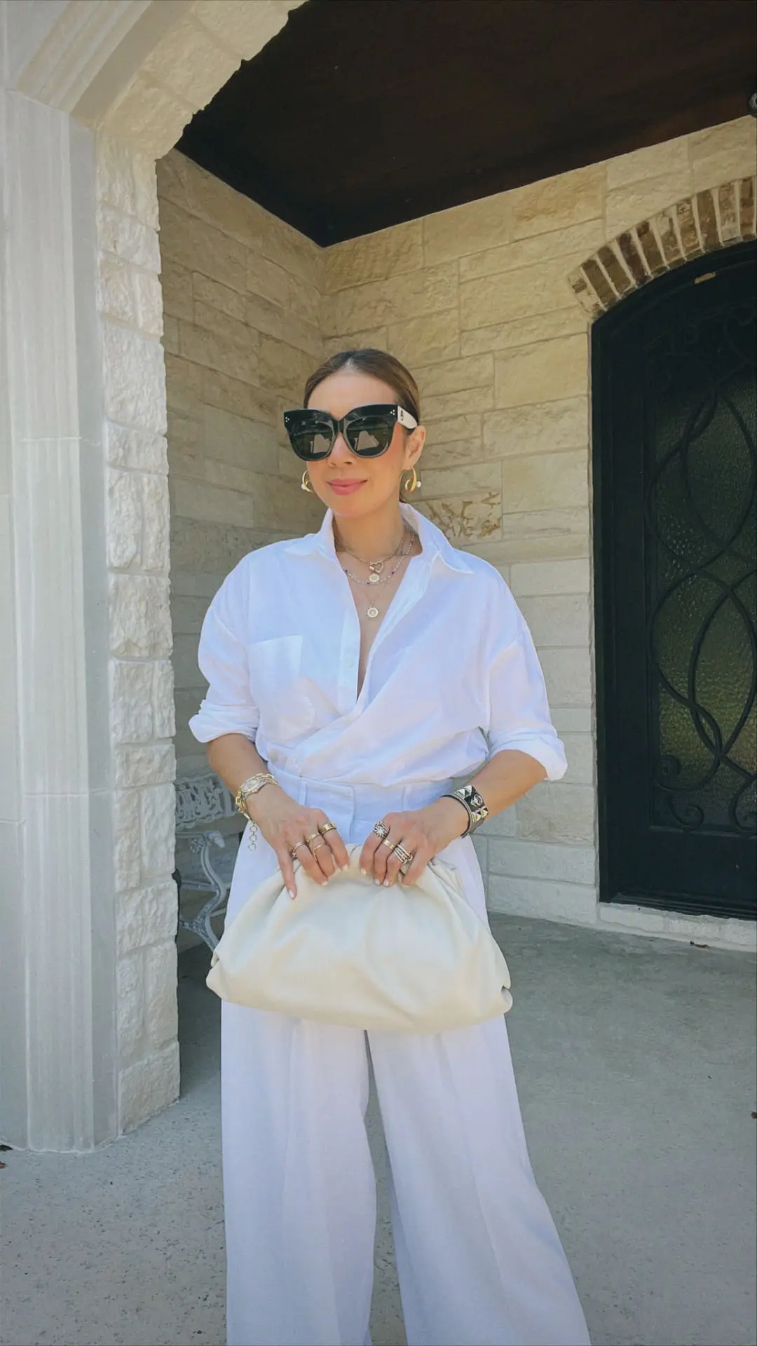 White Monochromatic Outfit