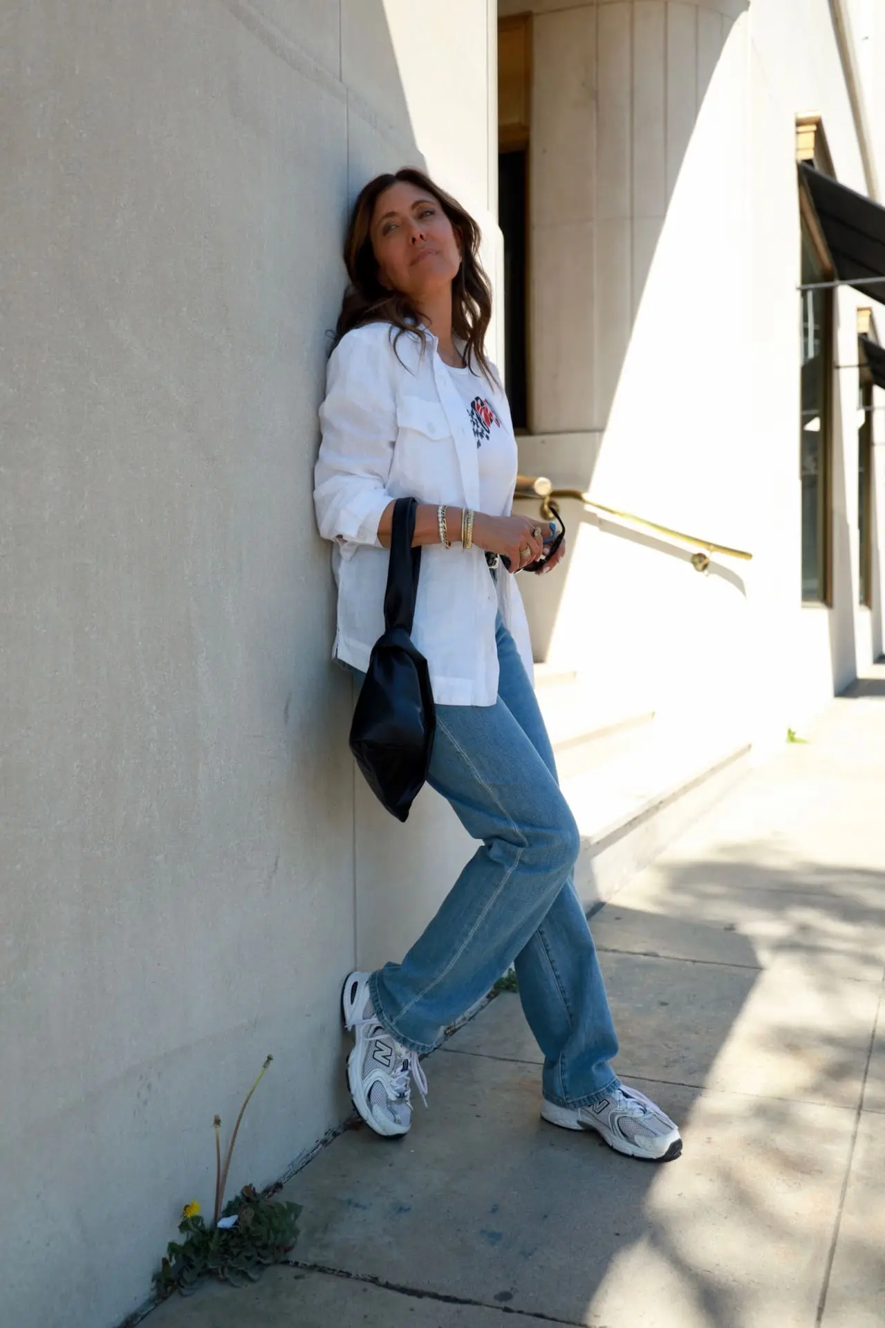 White Button-Down As A Third Layer