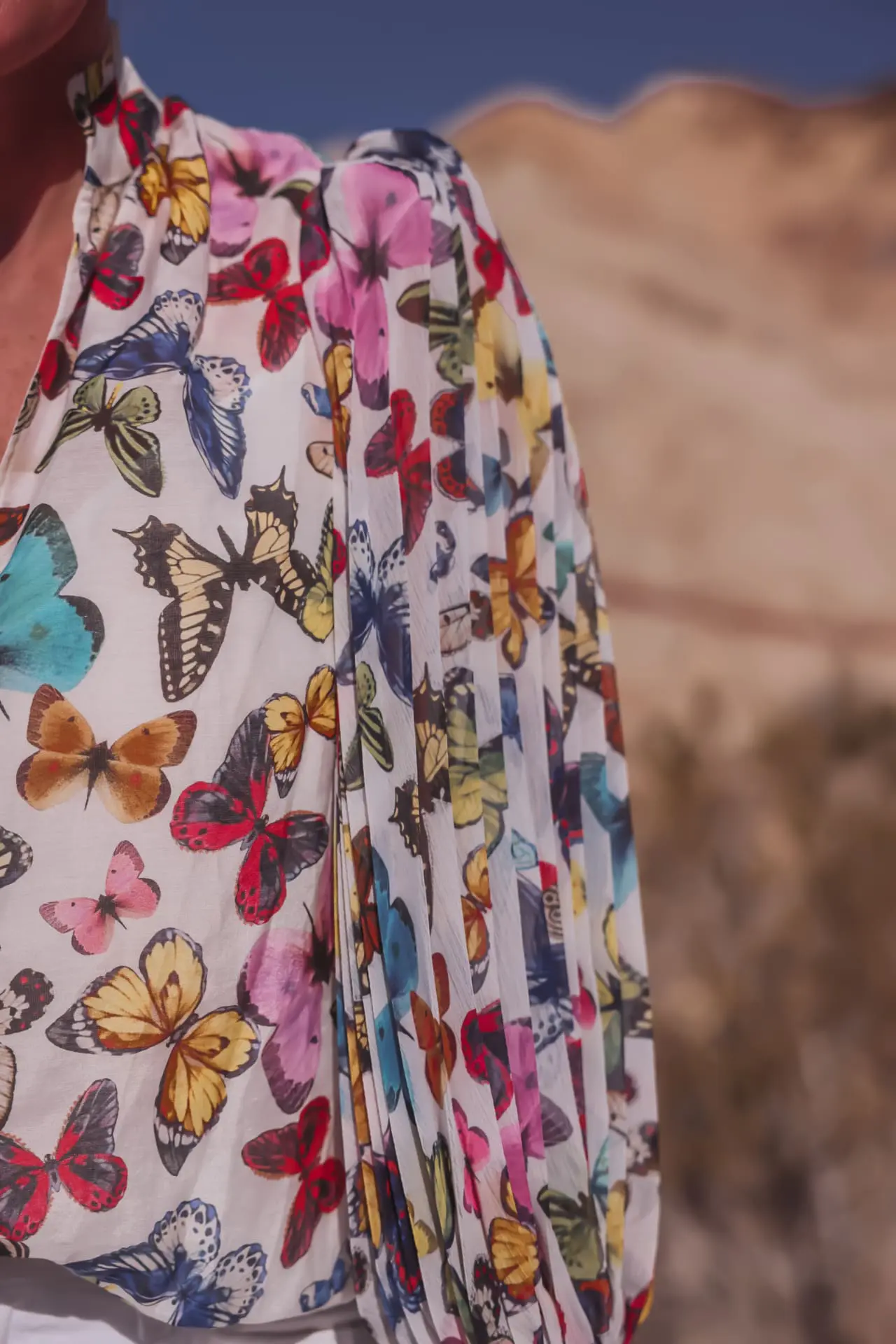 alice + olivia butterfly printed top