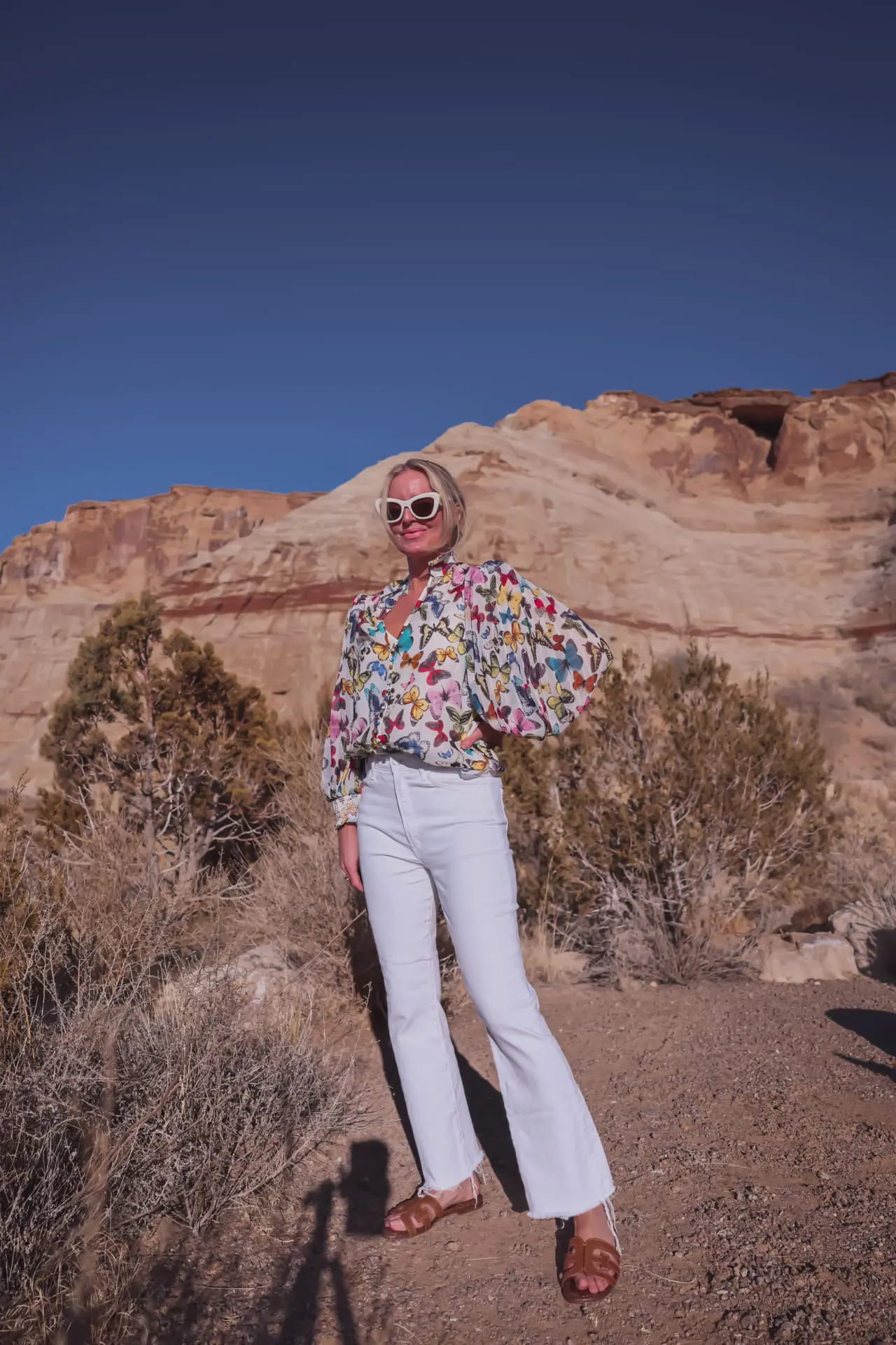 Printed Top for Easter Brunch Outfit