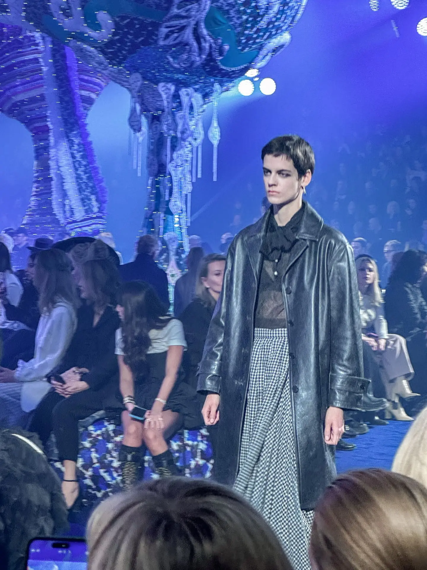 model at Dior fashion show
