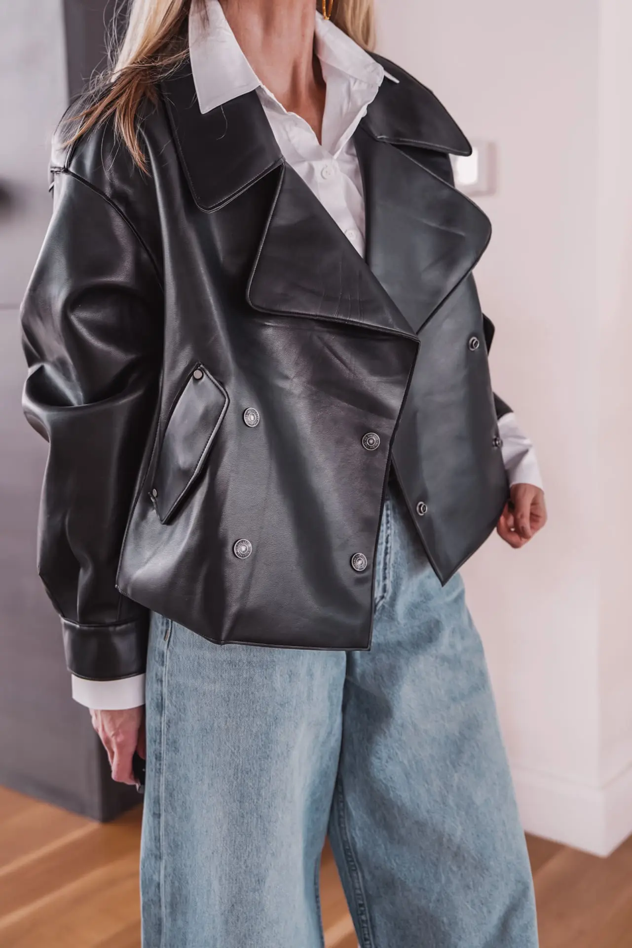 leather jacket with jeans