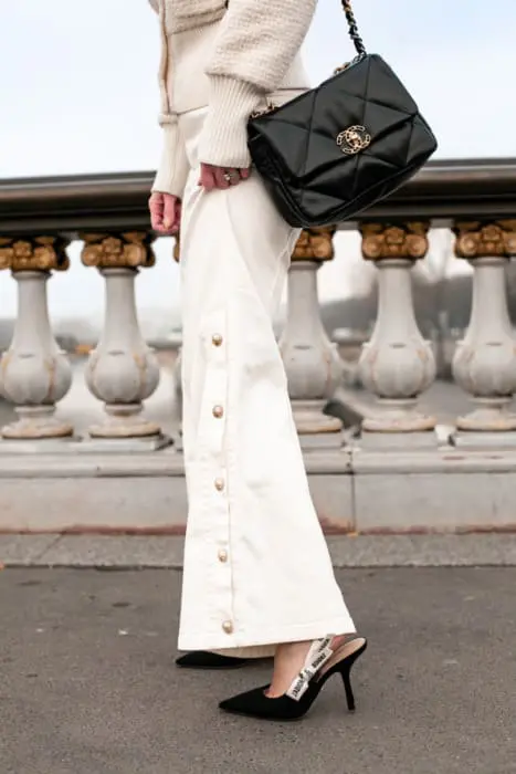 slingbacks for wide leg pants